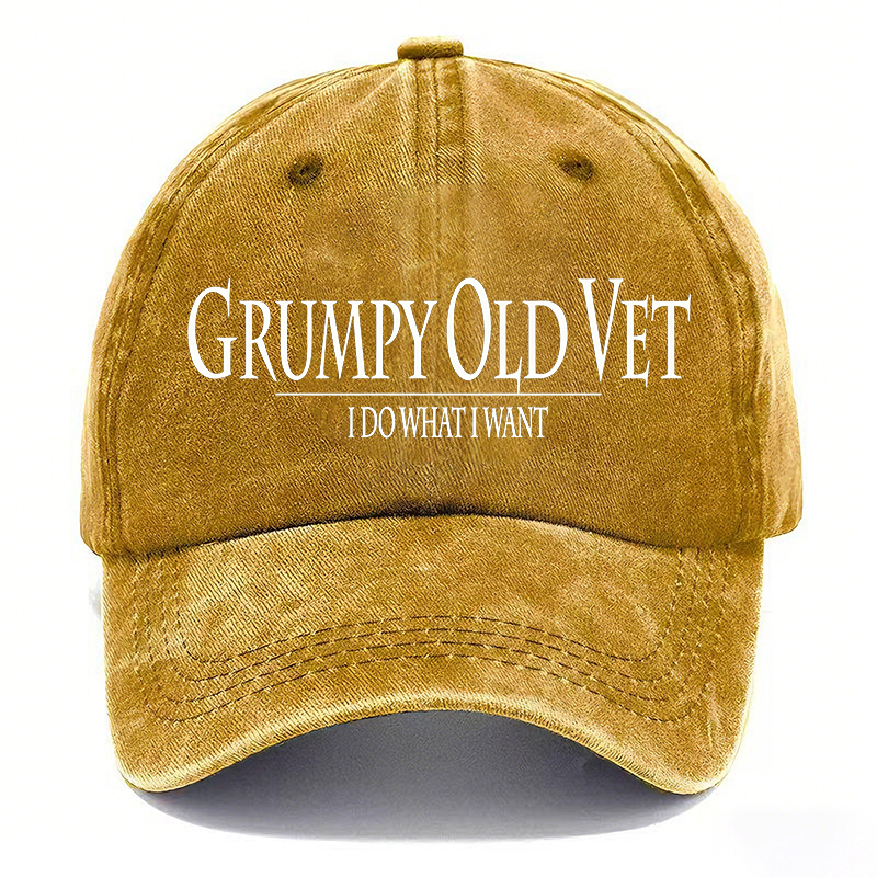 🧢GRUMPY OLD-Vintage Washed Baseball Cap