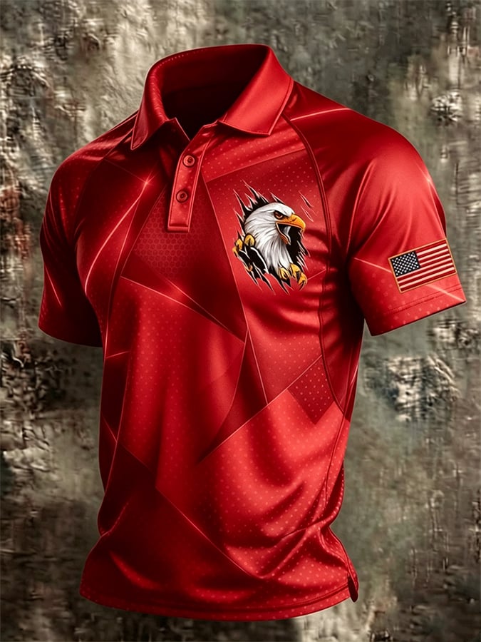 Men's 250th Anniversary Printed Business Polo Shirt