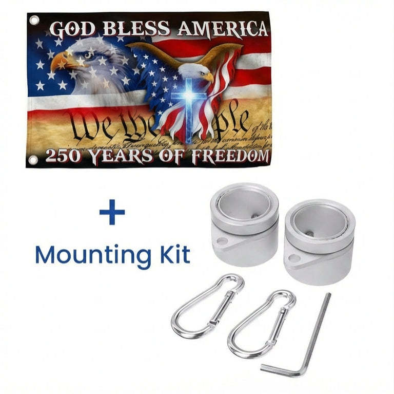 250 Years of Freedom Flag, We the People, God Bless America Grommet Flag