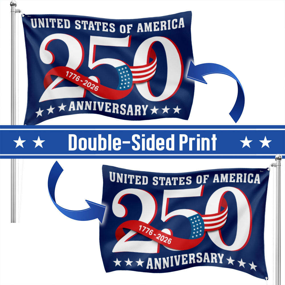 250 Years Patriotic Grommet Flag, United States of America 1776 2026