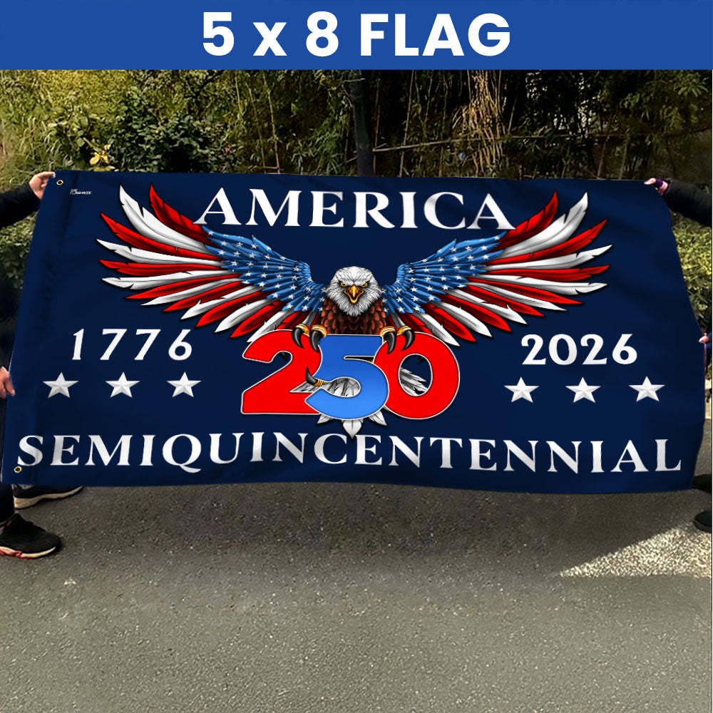 Flagwix American Flag - America 250th Anniversary Semiquincentennial Eagle Grommet Flag