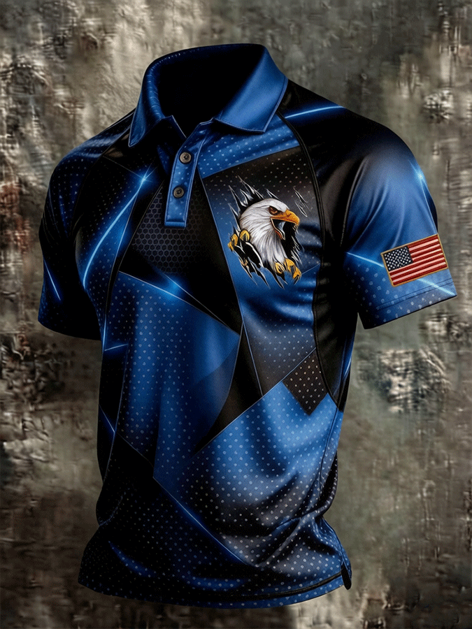 Men's 250th Anniversary Printed Business Polo Shirt