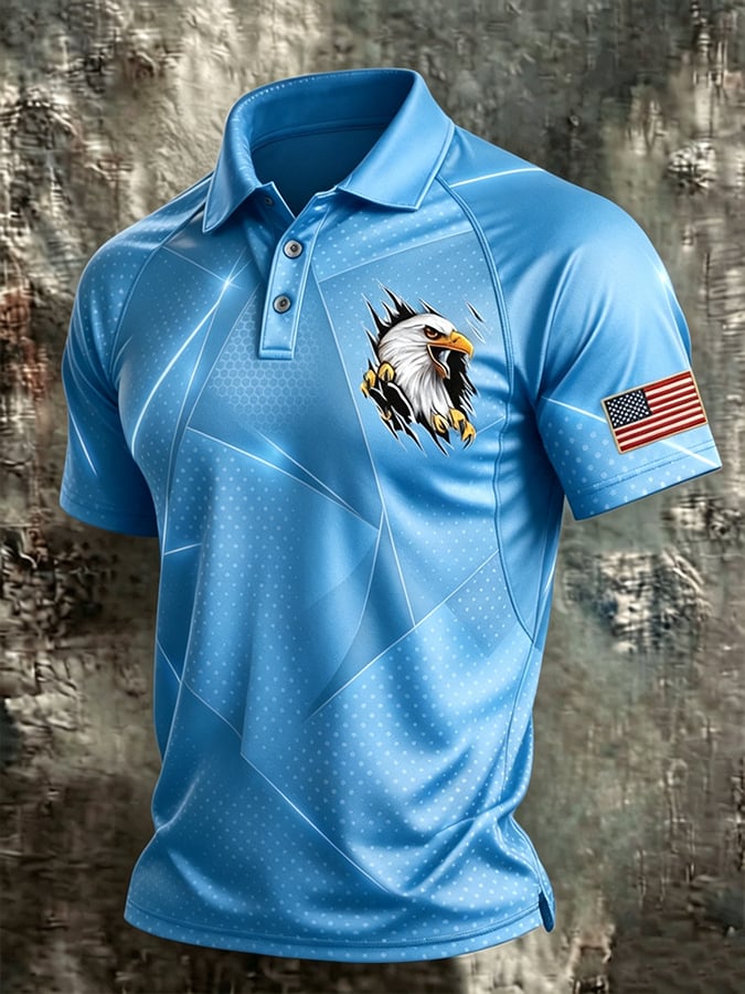 Men's 250th Anniversary Printed Business Polo Shirt