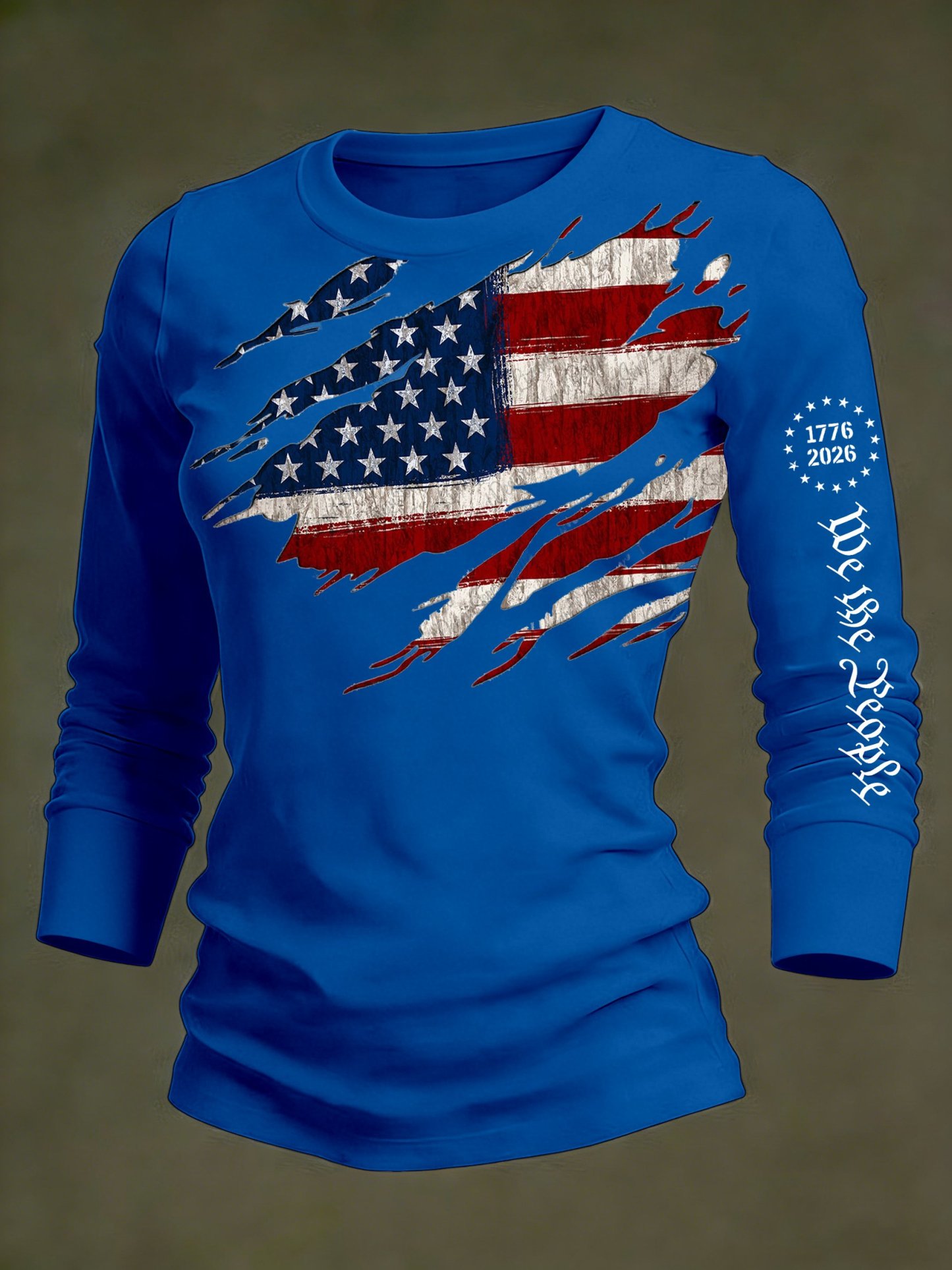 Women's 250th Anniversary National Flag Print Casual Long-Sleeved T-Shirt