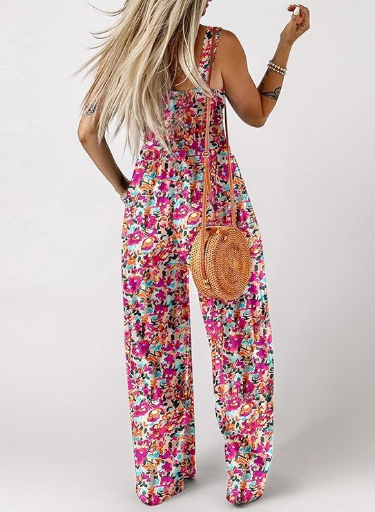 Summer Bestseller 💥💕Women's Casual Print Sleeveless Overalls Jumpsuits