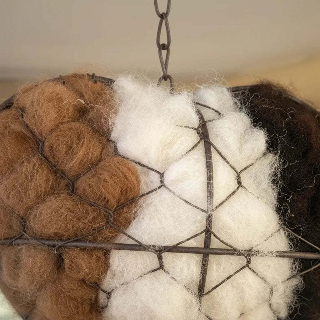 🔥LAST DAY 49% OFF - 🕊️🏡Handmade Natural Alpaca Fiber Bird Nesting Heart❤️A Cozy Gift for Birds