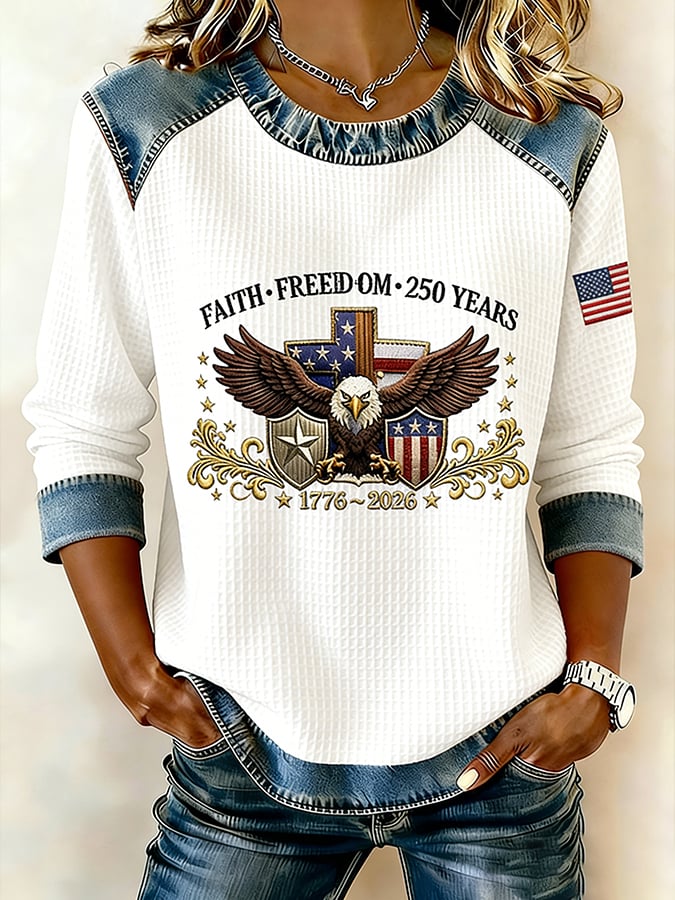 Women's 250th Anniversary Printed Short-Sleeved T-Shirt