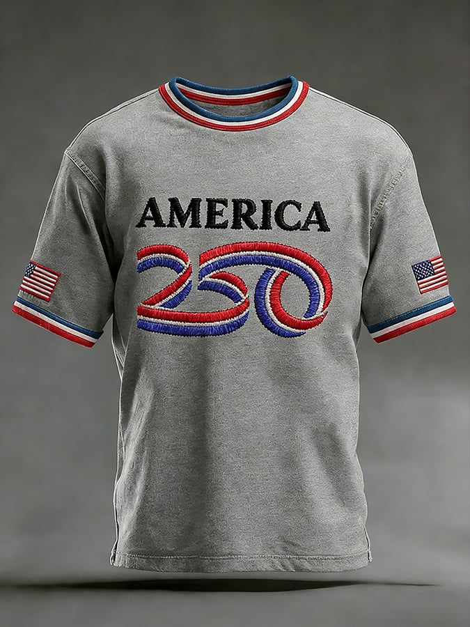 Men's 250th Anniversary of the United States Faith Print Short Sleeve T-shirt