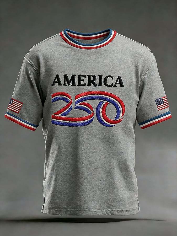 Men's 250th Anniversary of the United States Faith Print Short Sleeve T-shirt