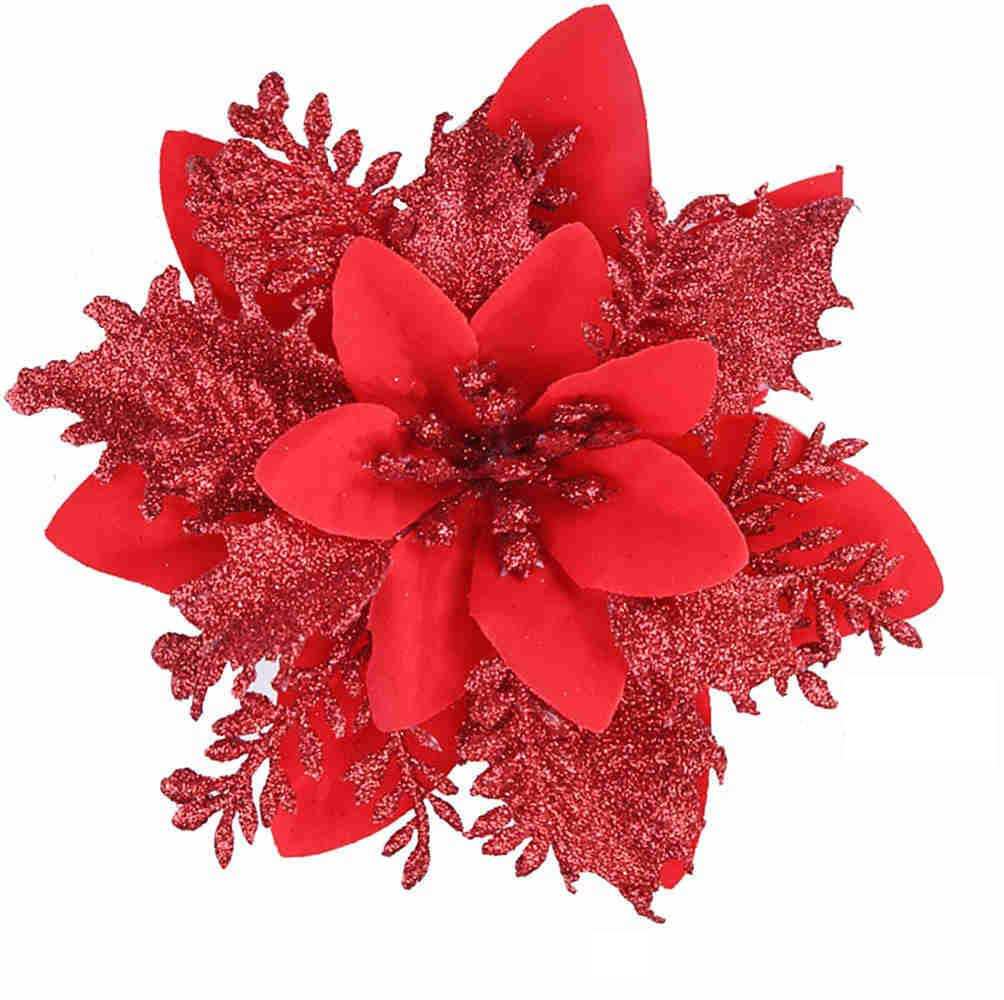Christmas Tree Poinsettia Ornaments
