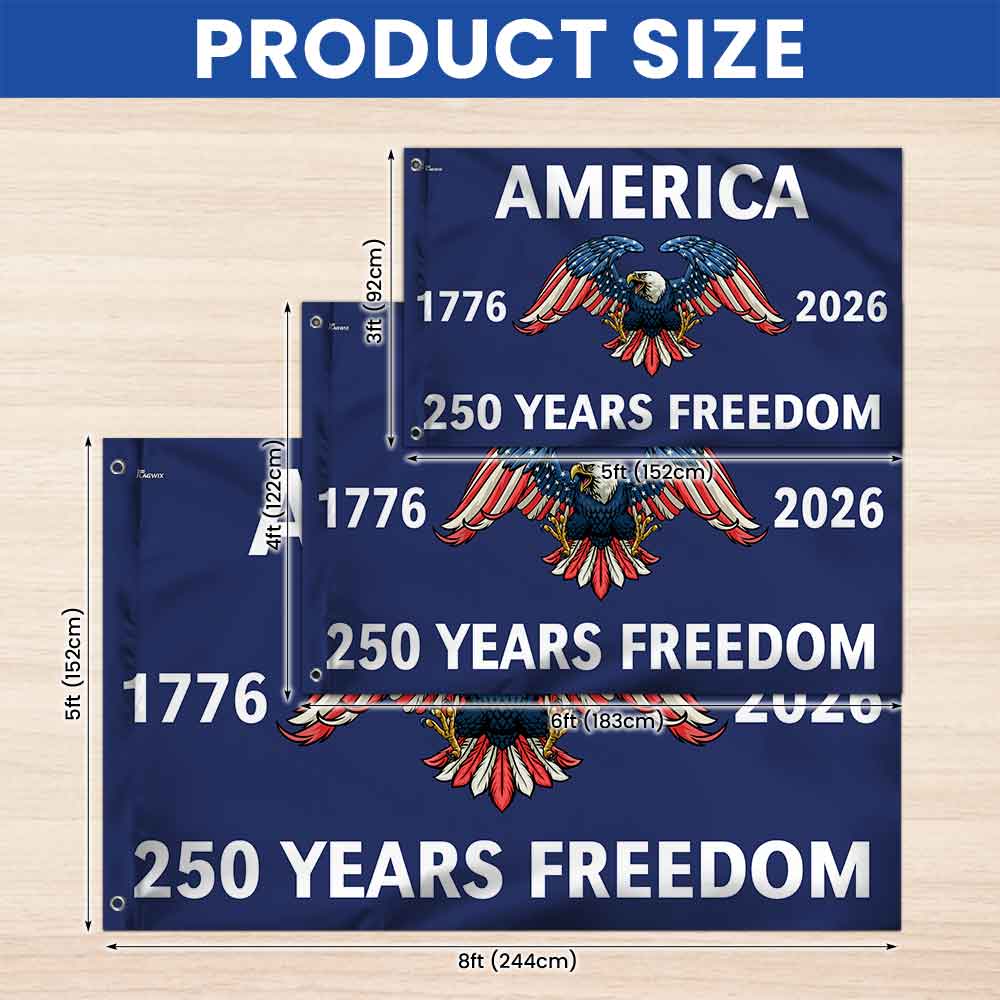 Flagwix American Flag - America 250th Anniversary Grommet Freedom 4th of july Flag