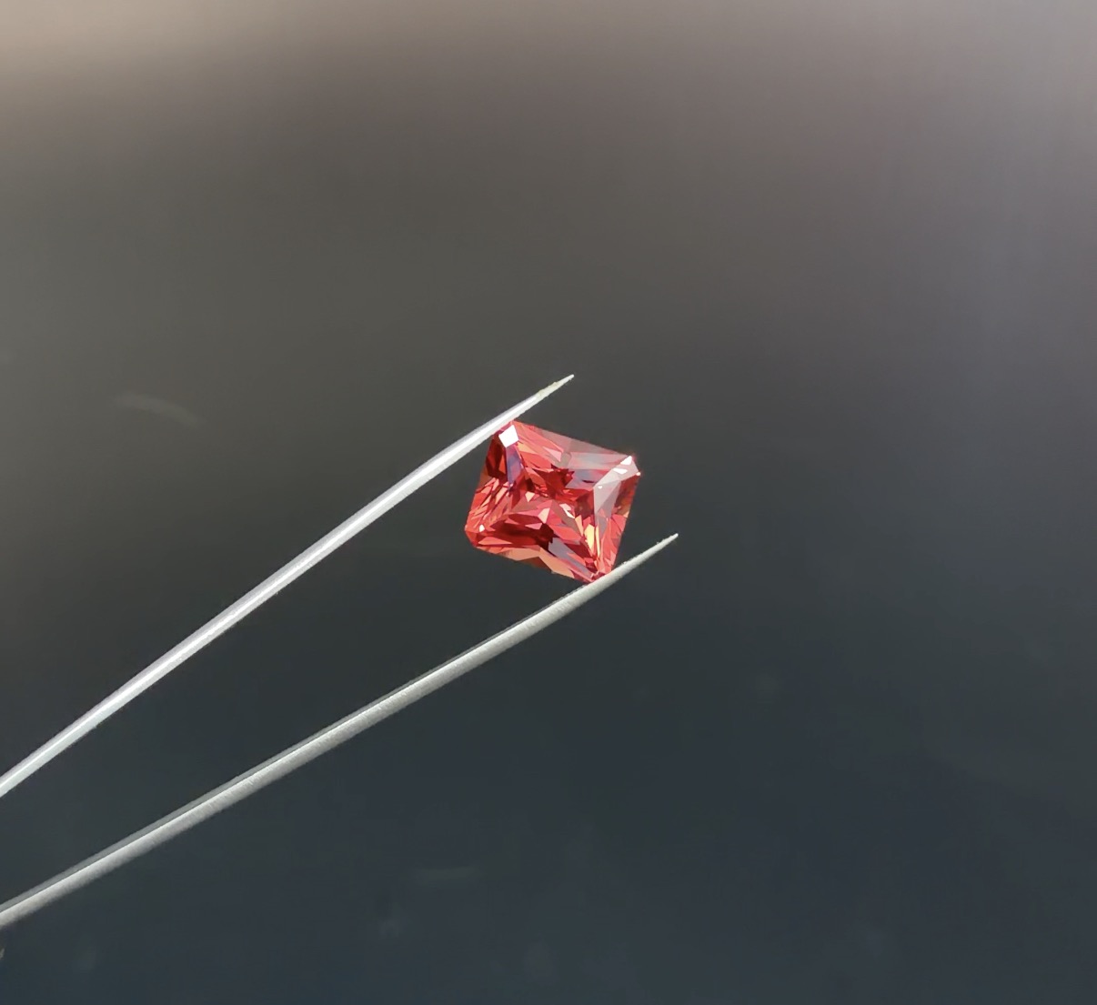 17.85 Carat Padparadscha Color Radiant Cut gemstone