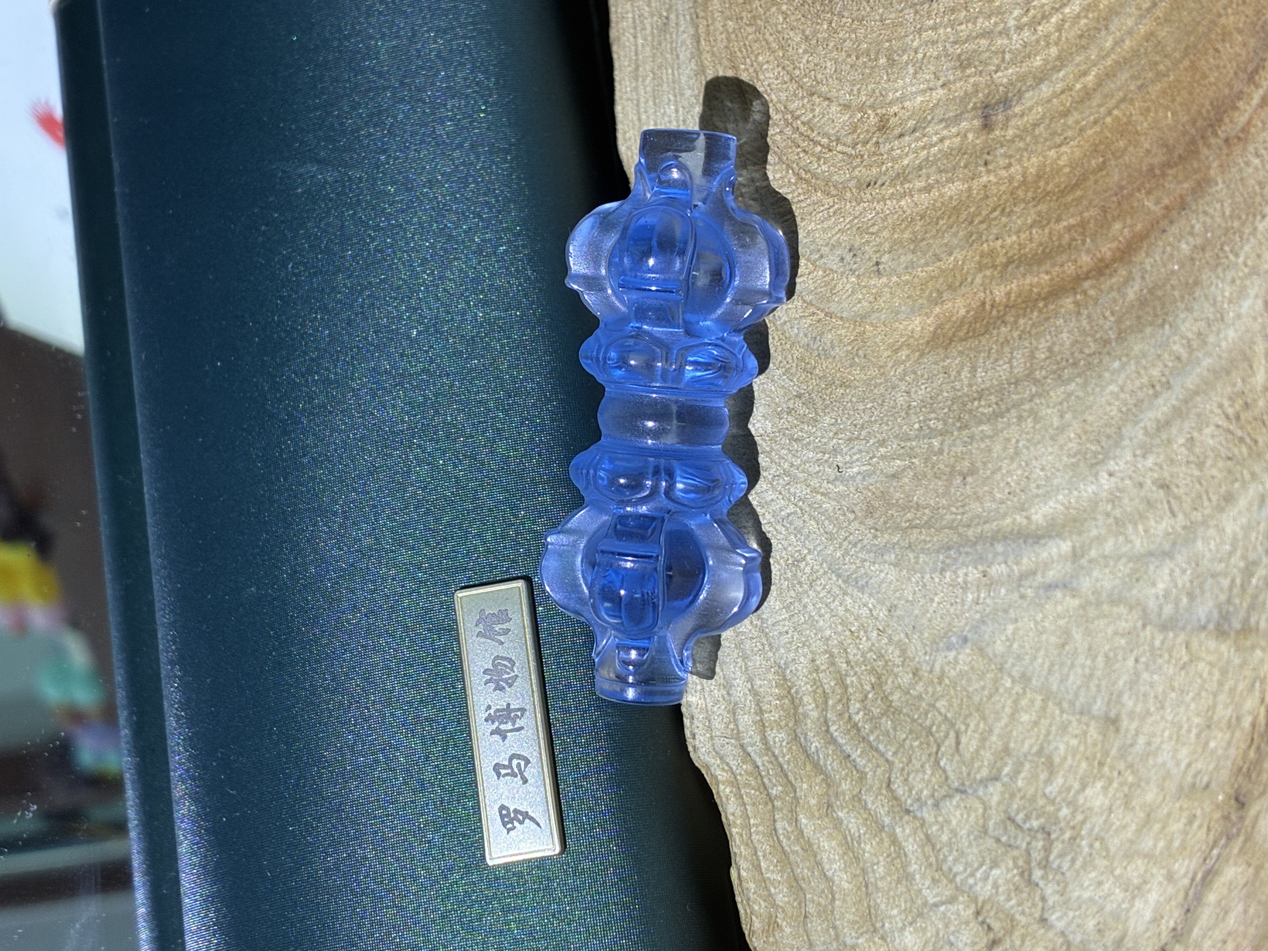 [Copy]Lab Created Blue Sapphire Dorje Carving