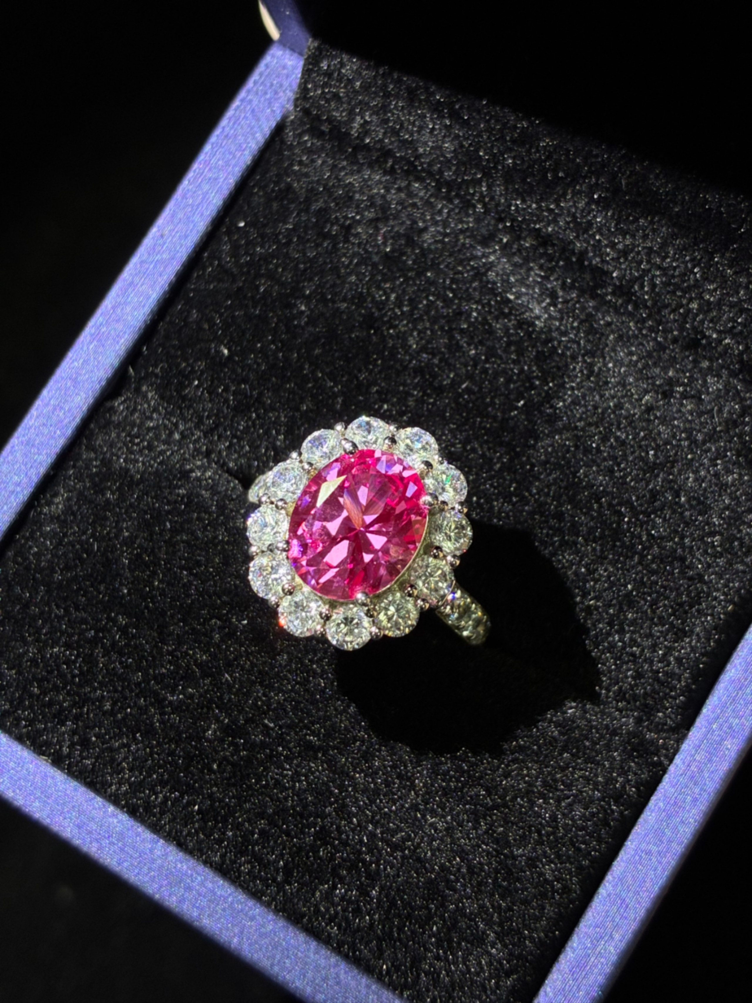 Lab‑Grown Pink Sapphire Ring Pendant