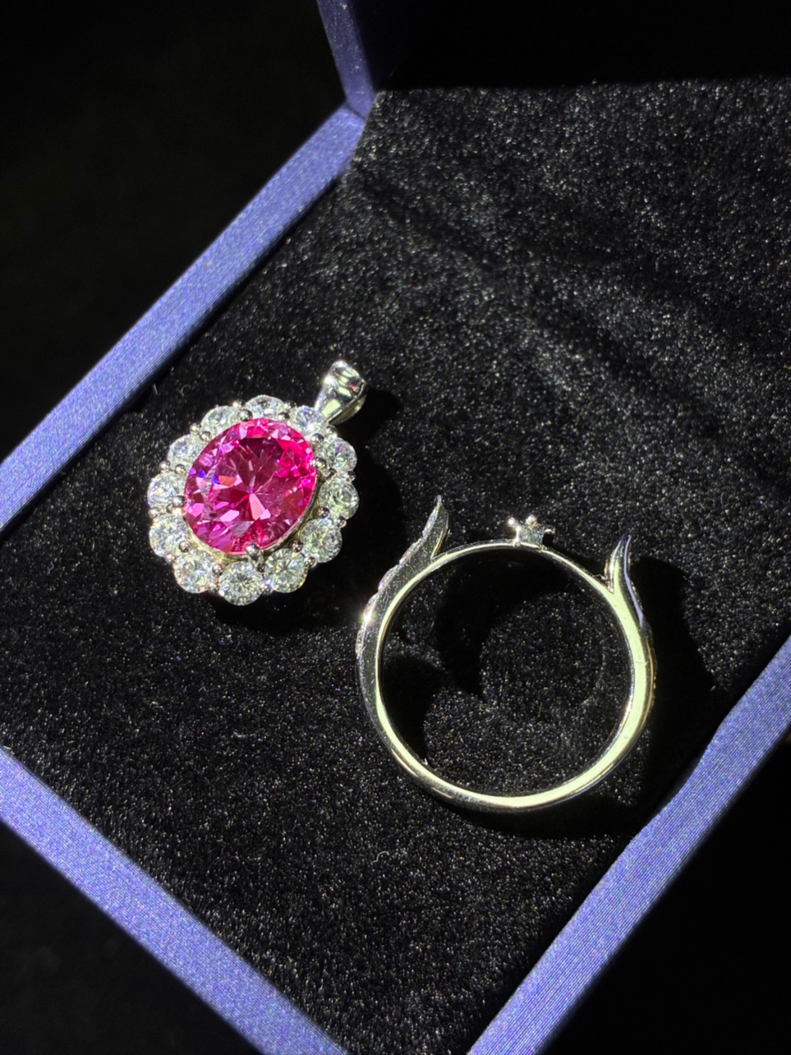 Lab‑Grown Pink Sapphire Ring Pendant