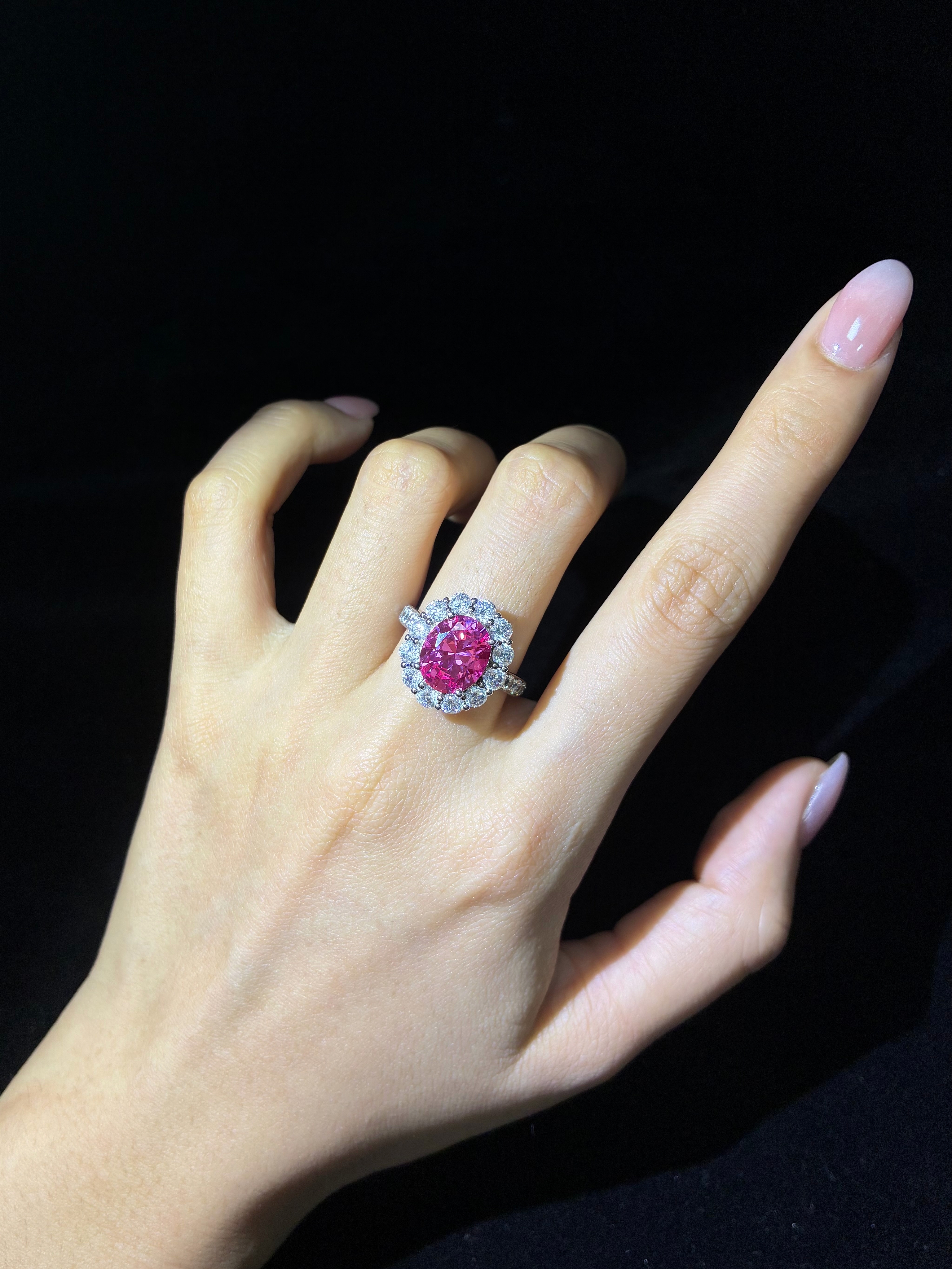 Lab‑Grown Pink Sapphire Ring Pendant