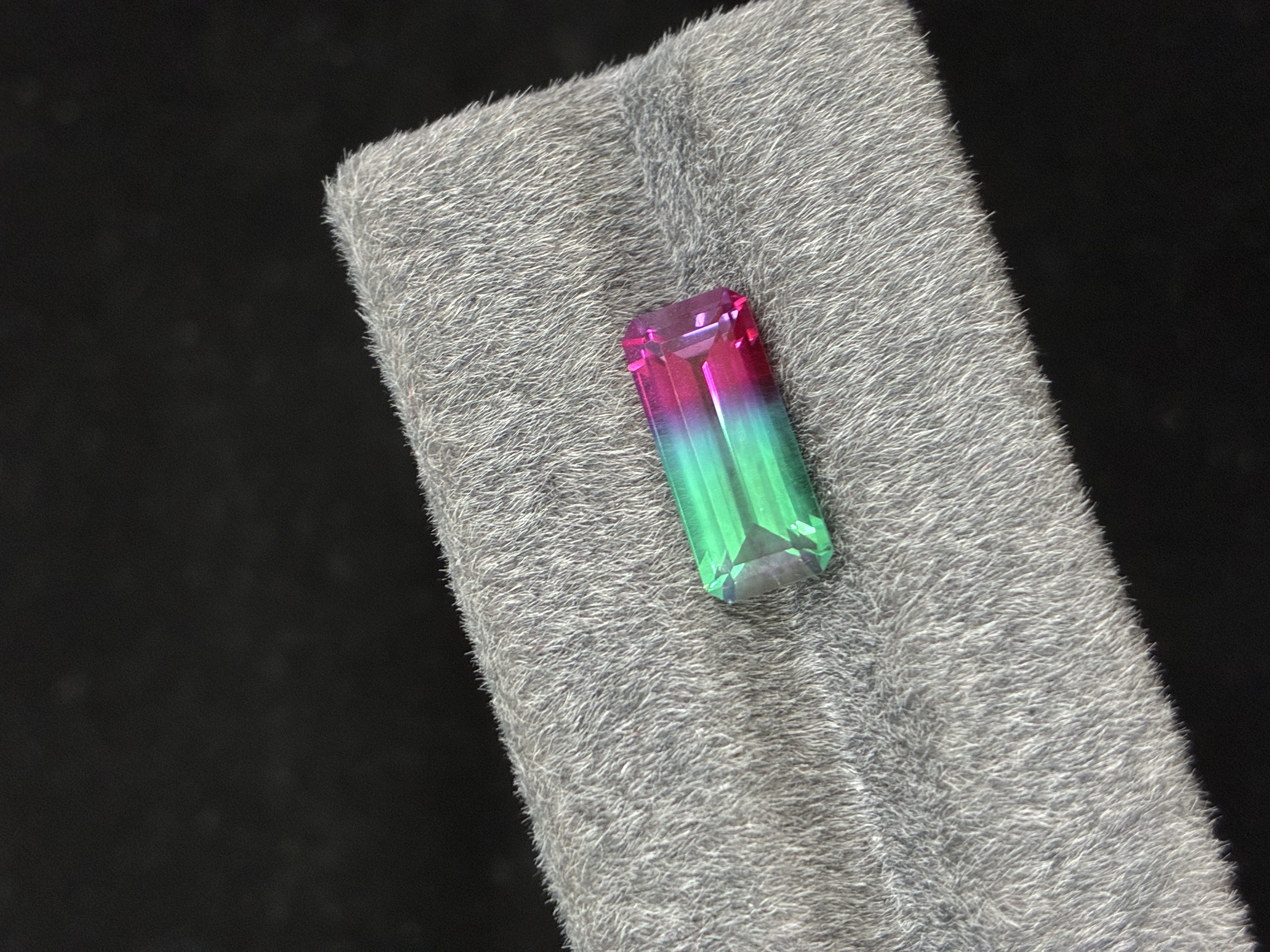 Lab-Grown Bi-Color Sapphire -Emerald Cut