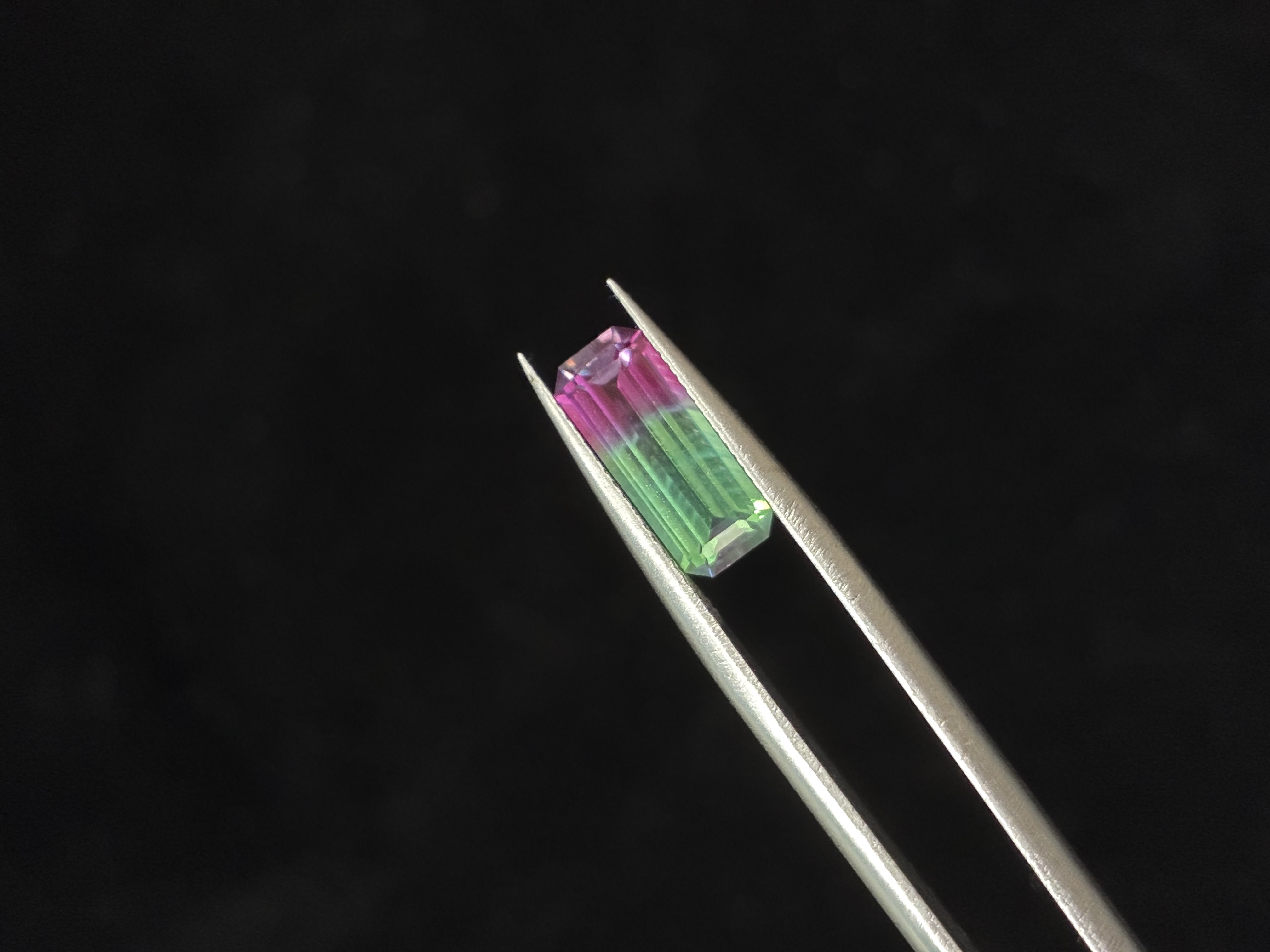 Lab-Grown Bi-Color Sapphire -Emerald Cut