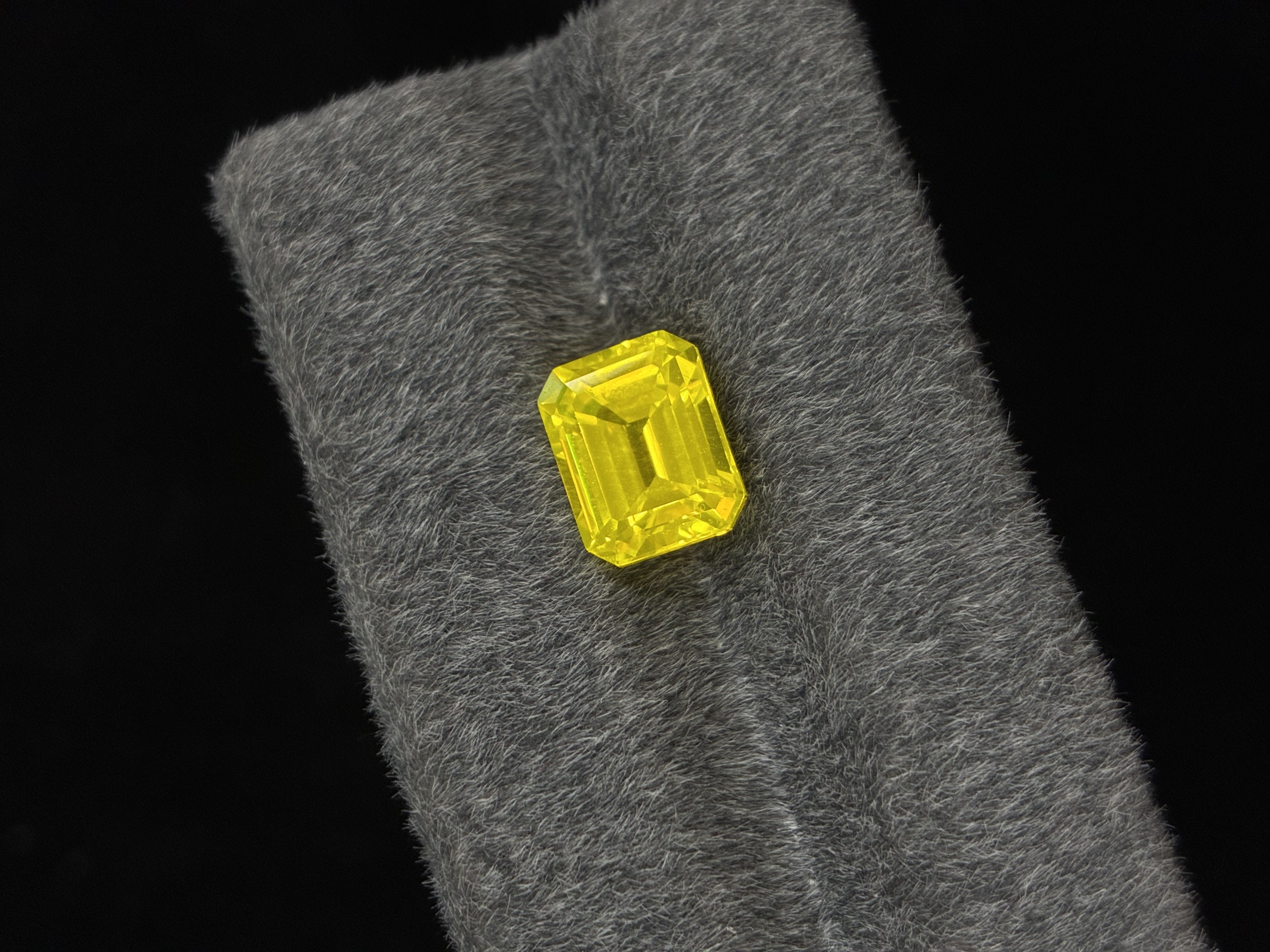 Lab-Grown Yellow Garnet – Emerald Cut