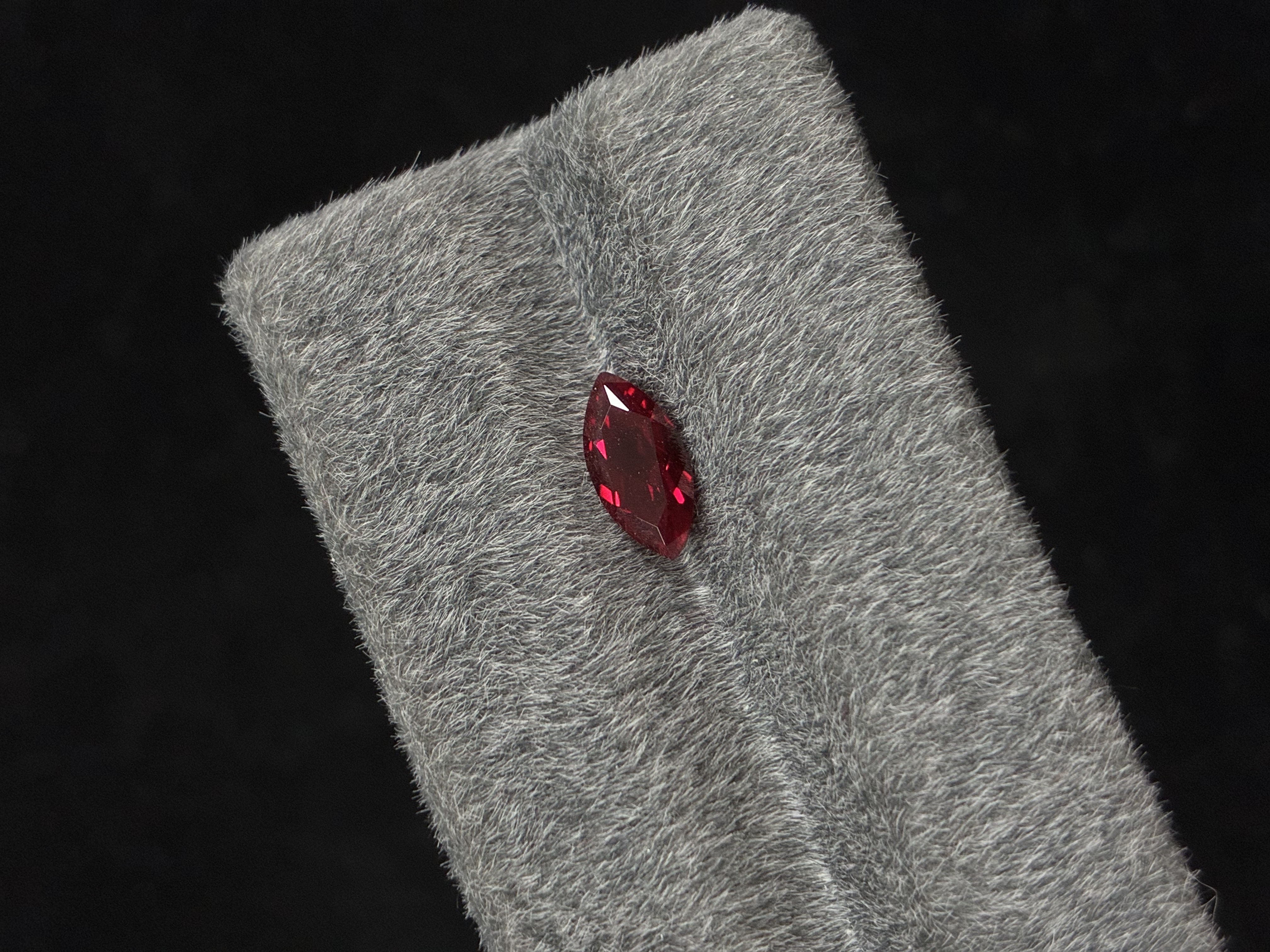 Lab-Grown Red Sapphire – Marquise Cut