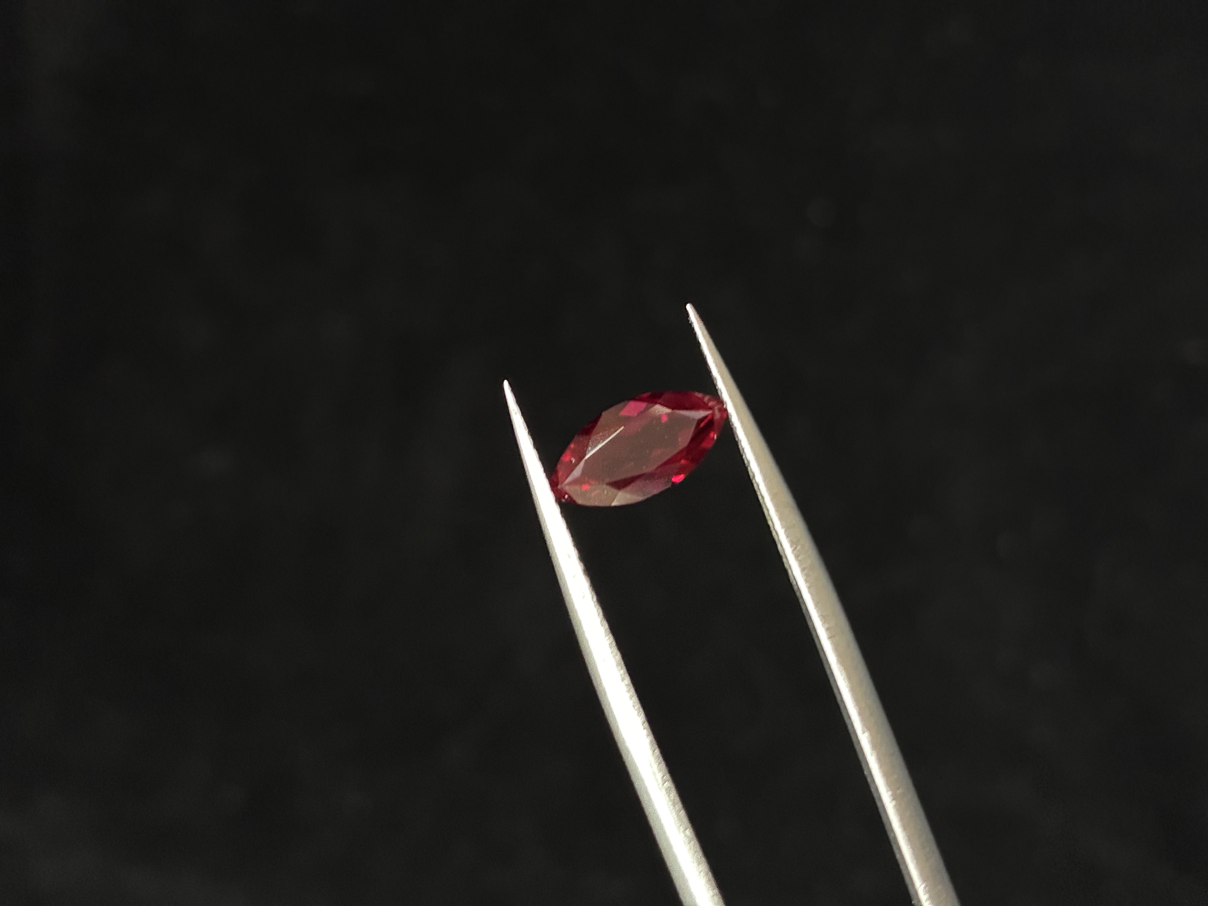 Lab-Grown Red Sapphire – Marquise Cut
