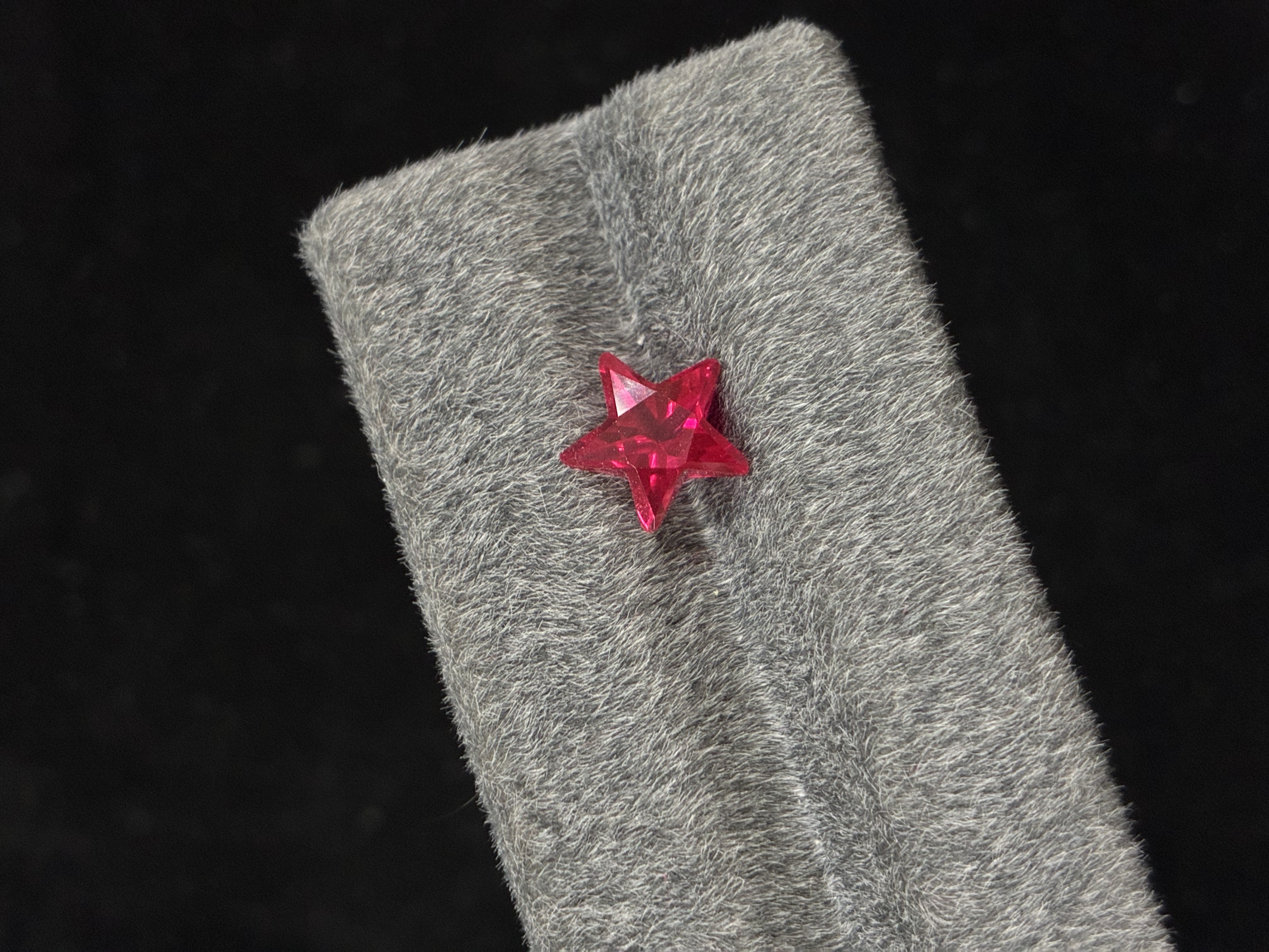 Lab-Grown Red Sapphire – Star Cut