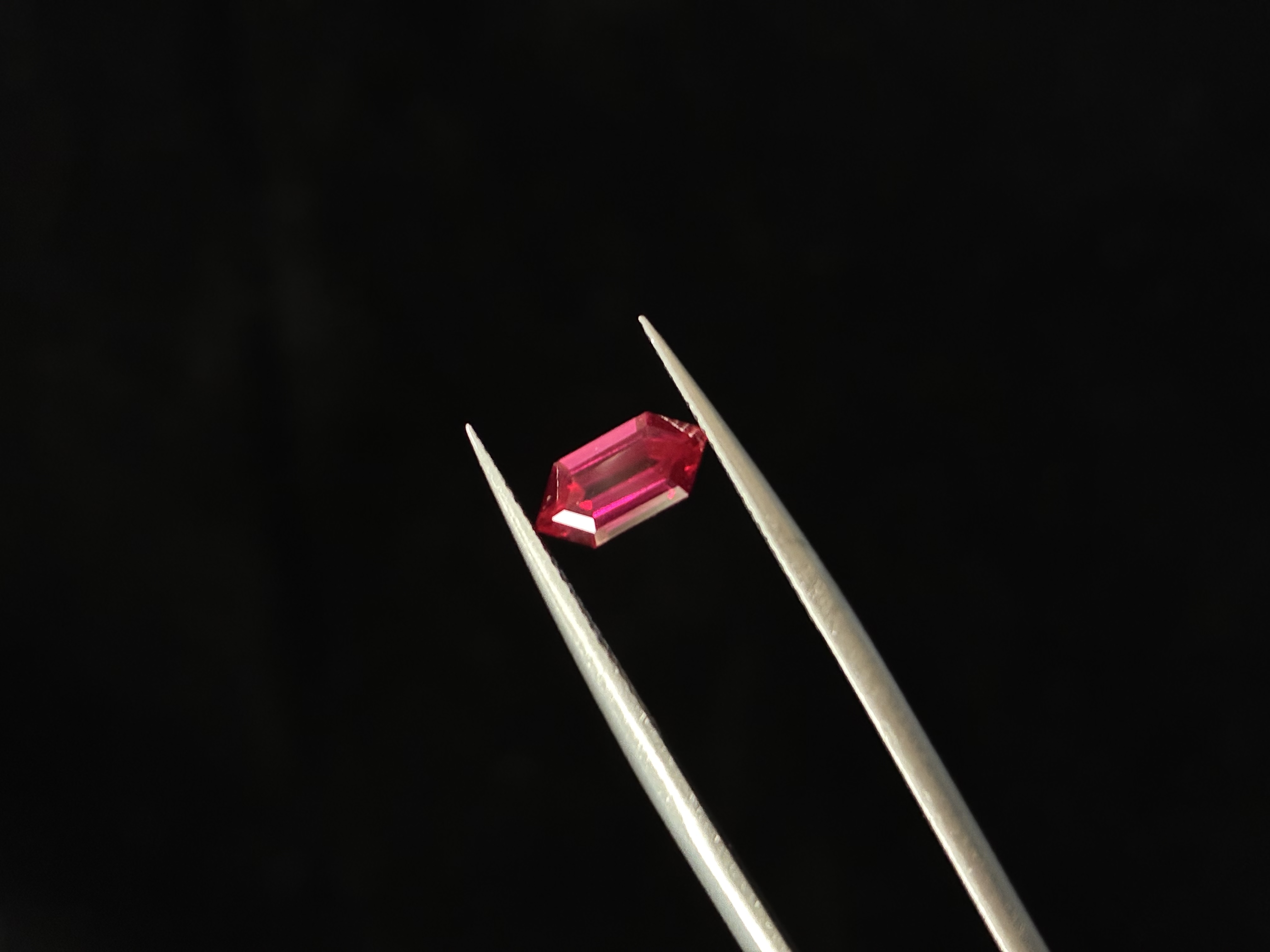 Lab-Grown Red Sapphire – Shield Cut