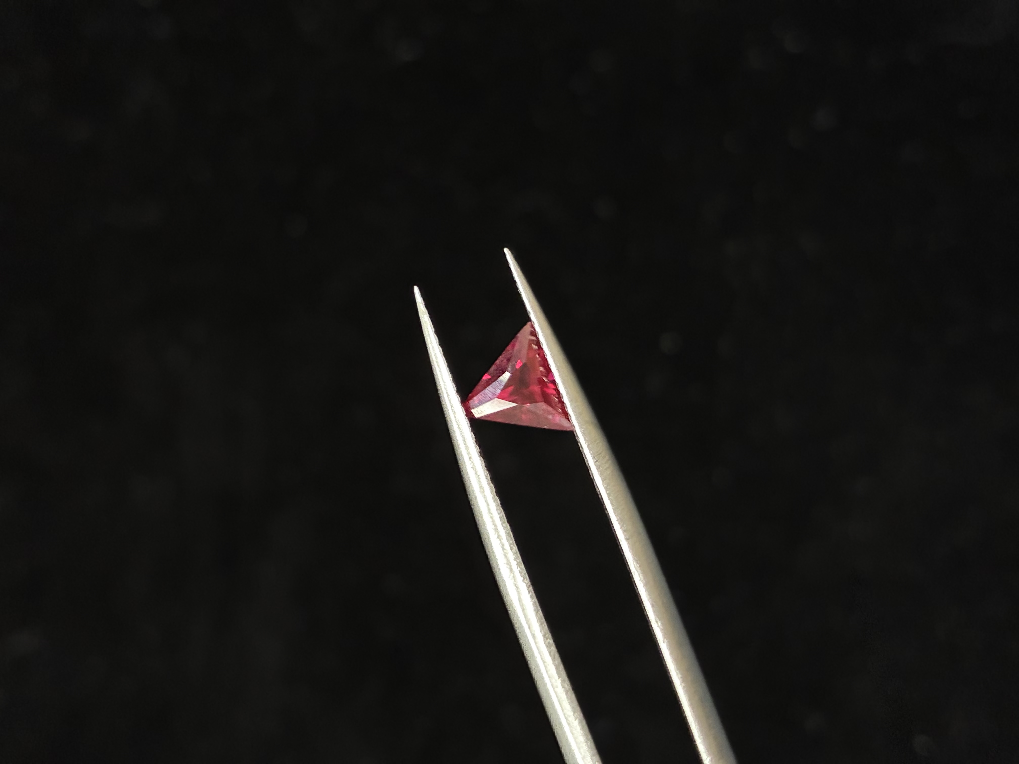 Lab-Grown Red Sapphire – Trillion Cut