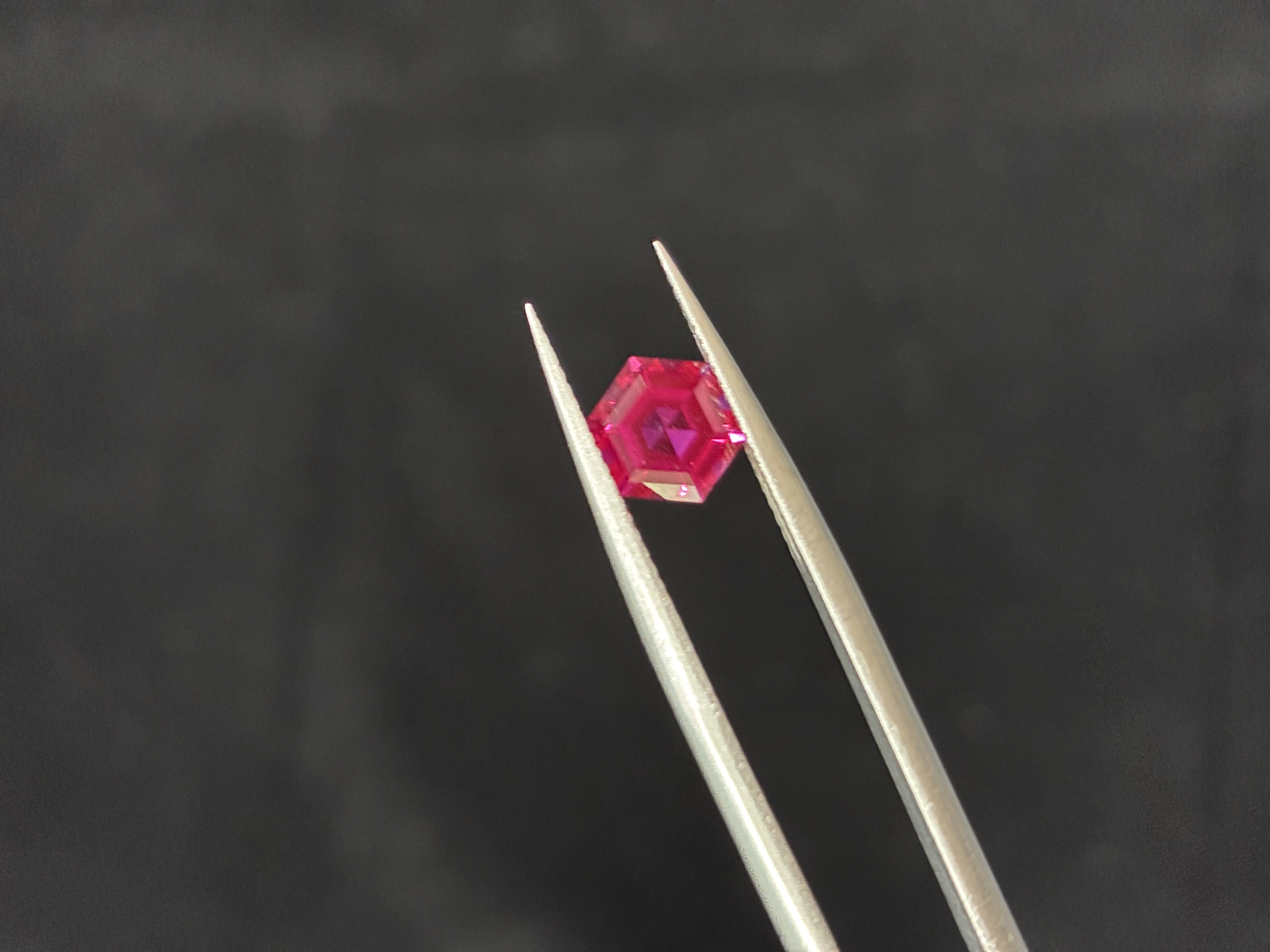 Lab-Grown Red Sapphire – Hexagon Cut