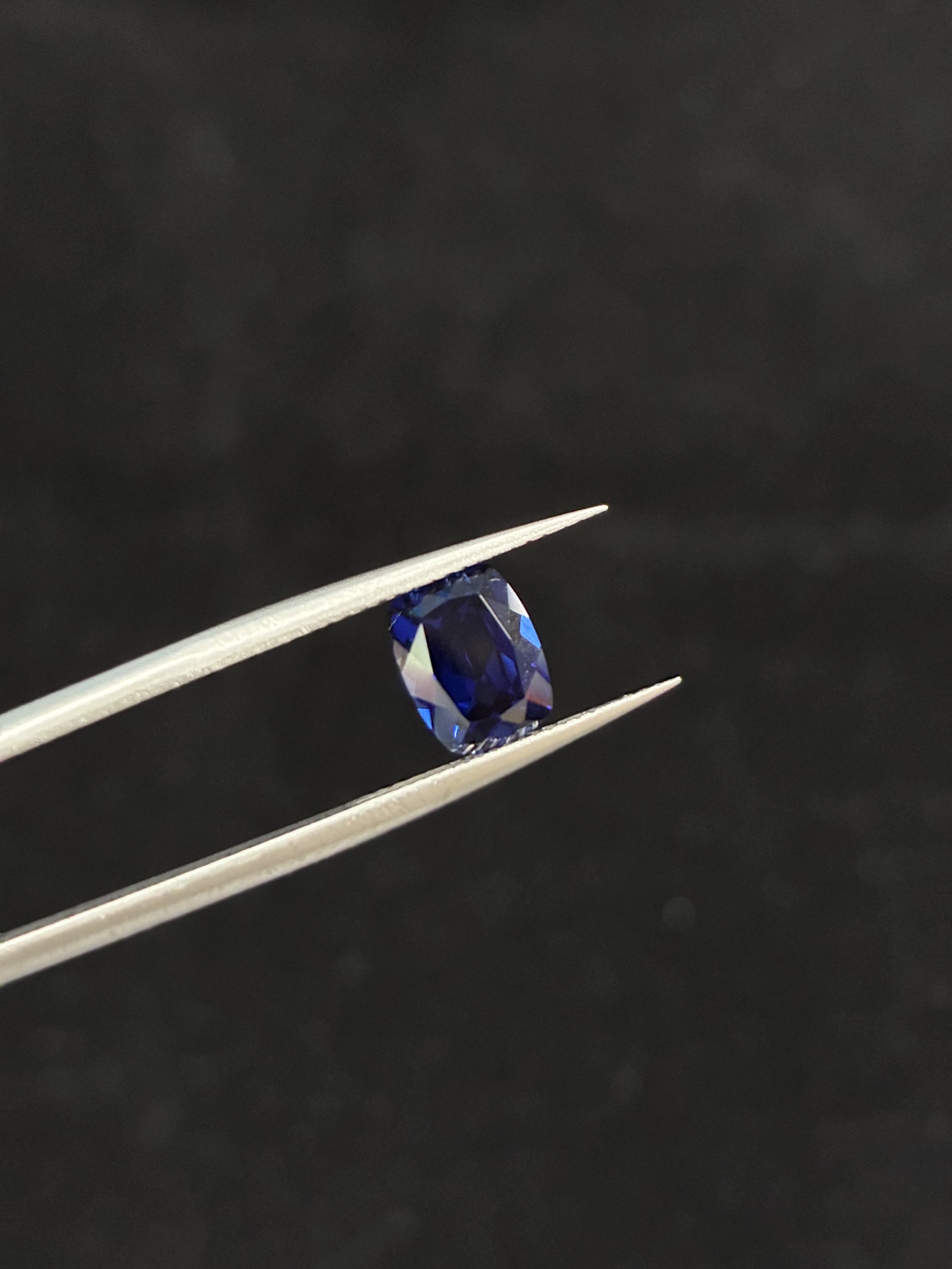 Lab-Grown Royal Blue Sapphire – Cushion Cut