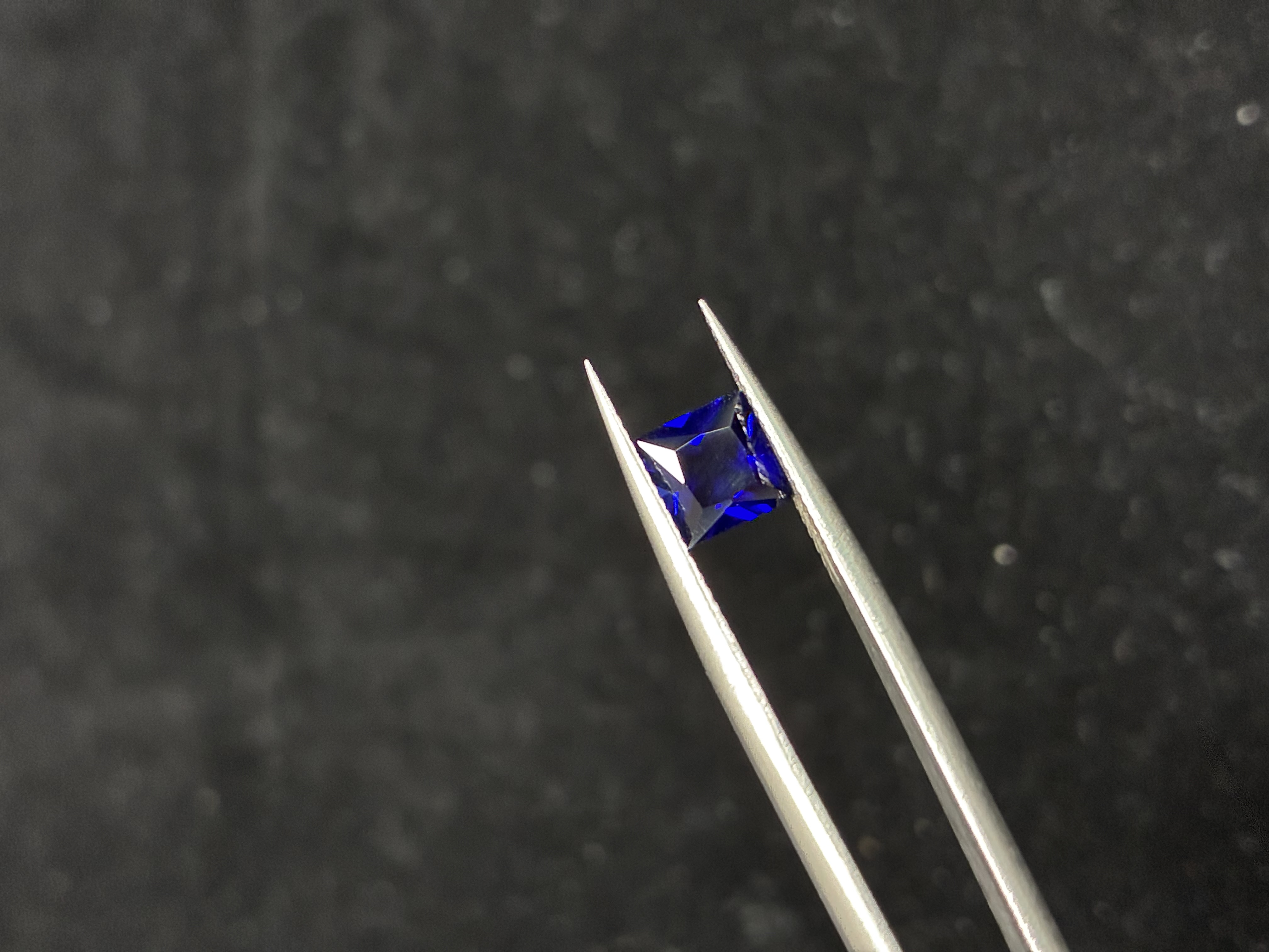 Lab-Grown Royal Blue Sapphire – Princess Cut