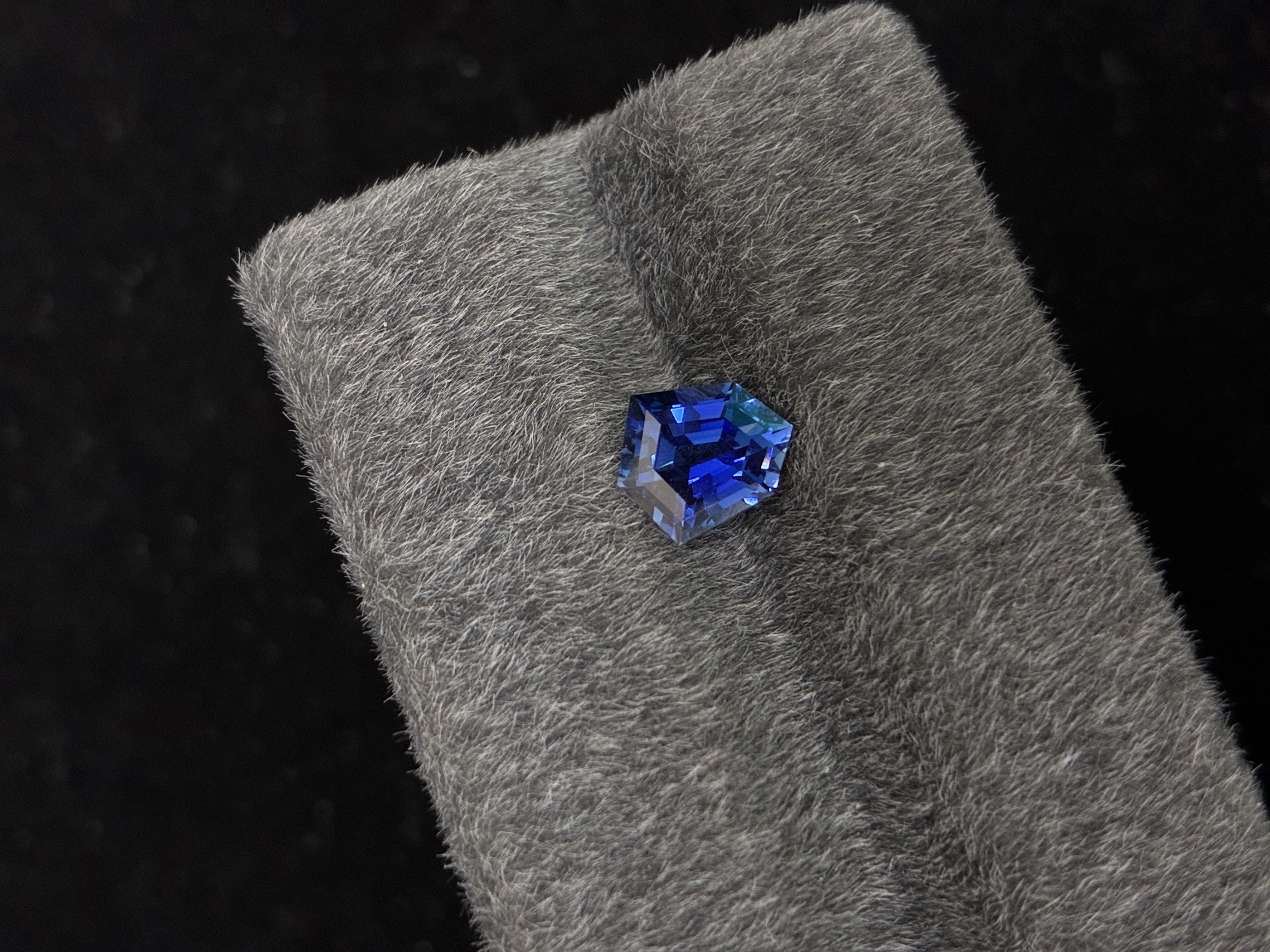 Lab-Grown  Cornflower Blue Sapphire – Shield Cut
