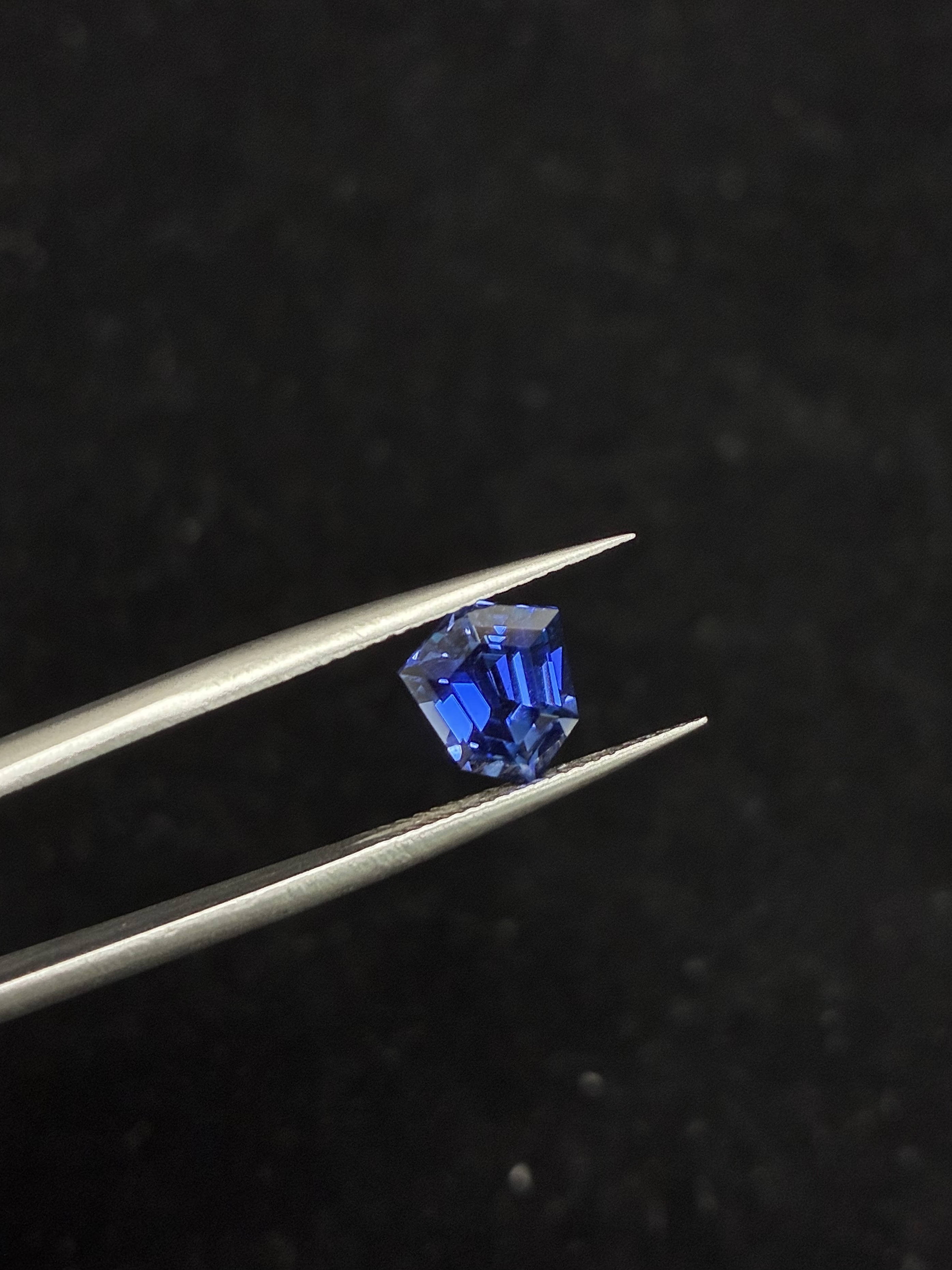 Lab-Grown  Cornflower Blue Sapphire – Shield Cut