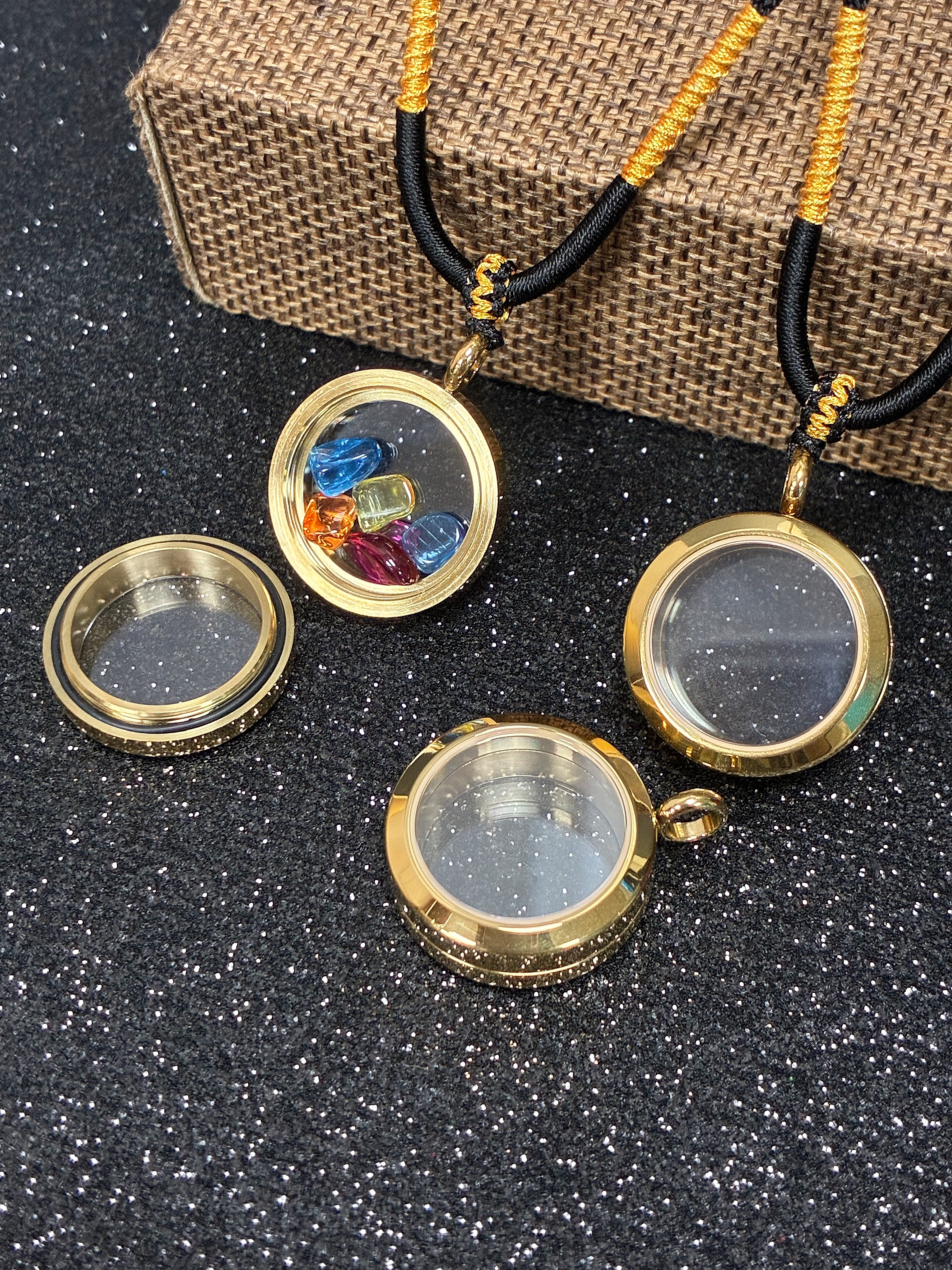 Clear Sapphire Keepsake Locket Pendant