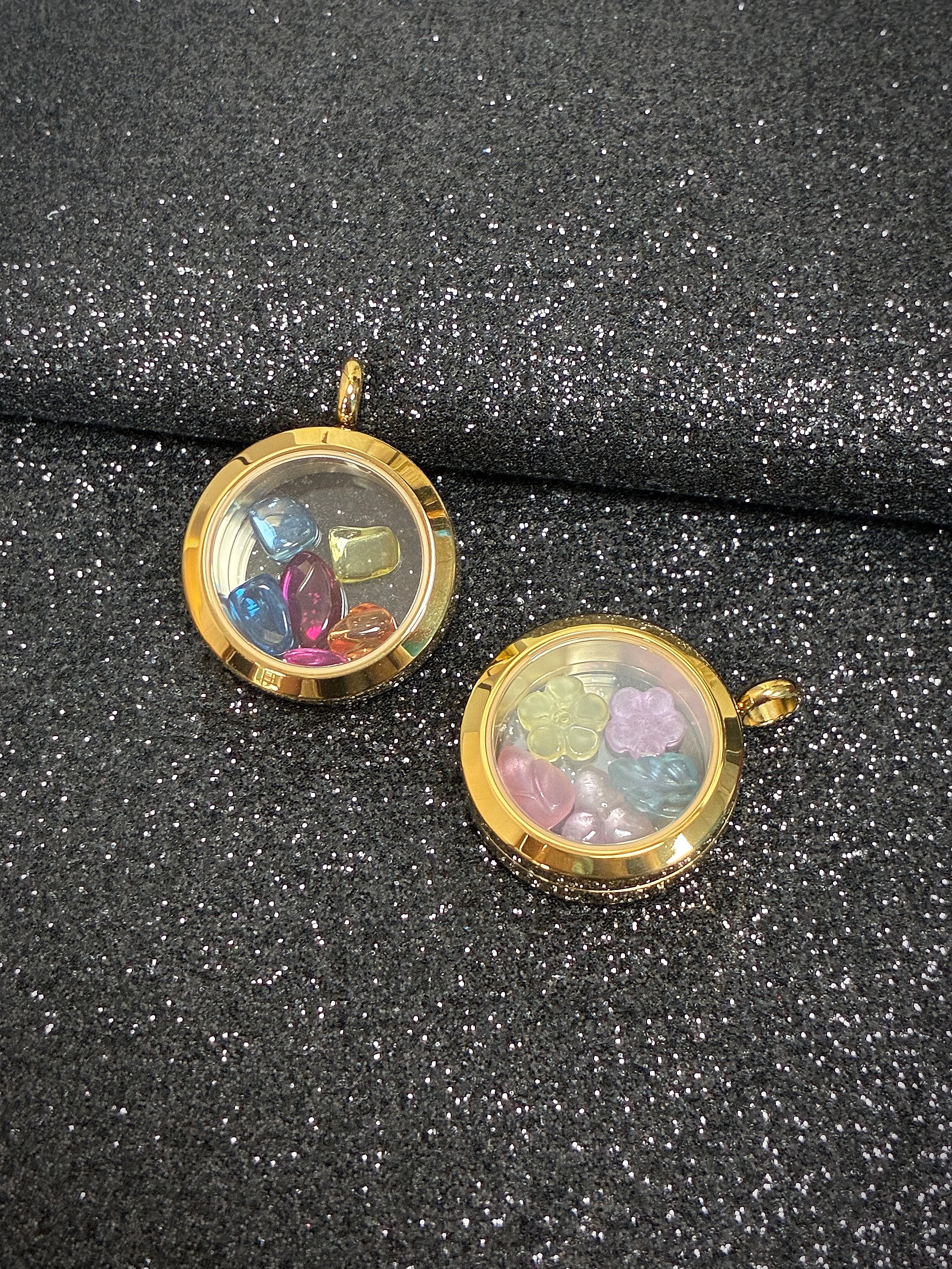 Clear Sapphire Keepsake Locket Pendant
