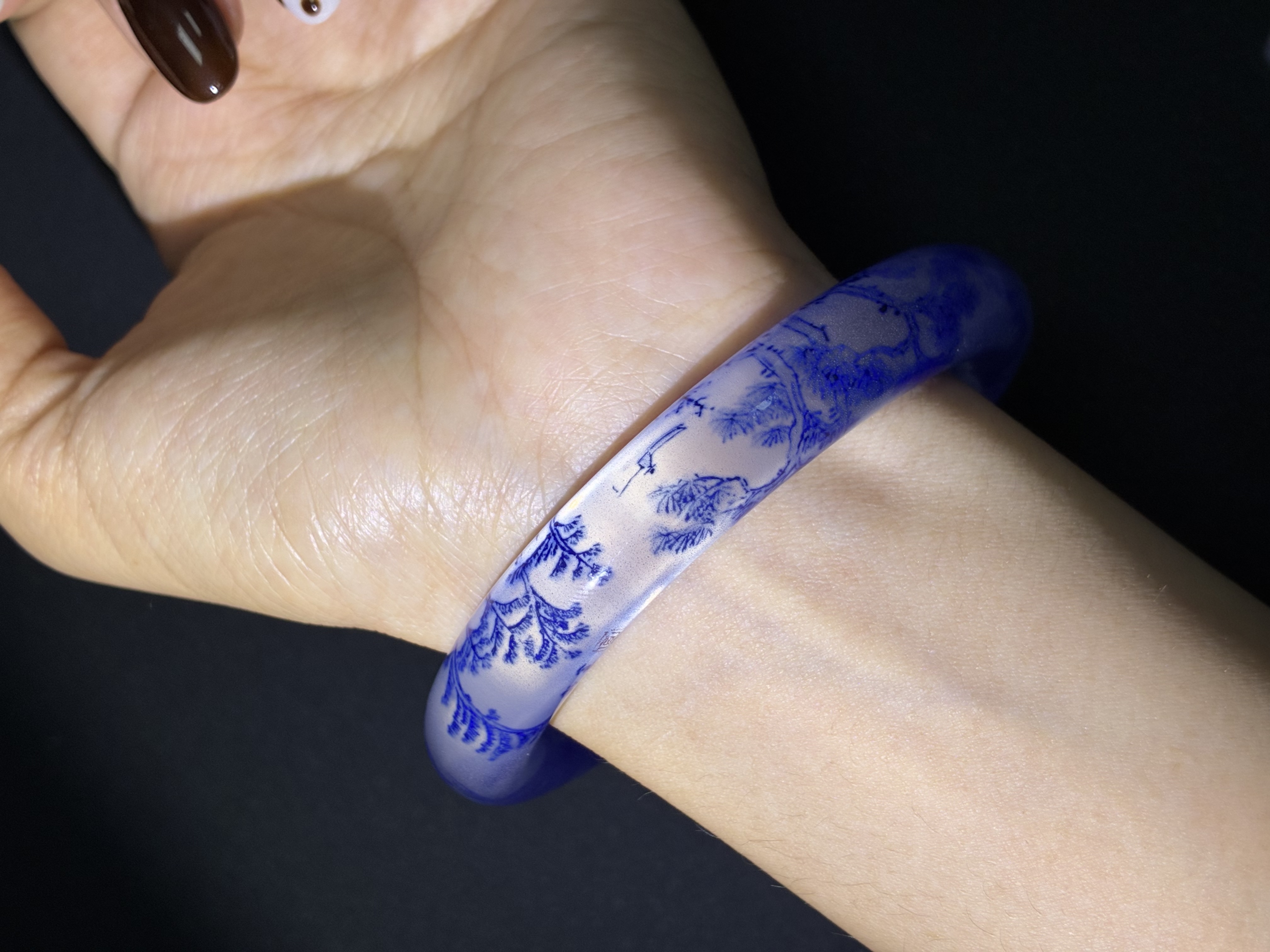 Lab-Grown White Sapphire Bangle
