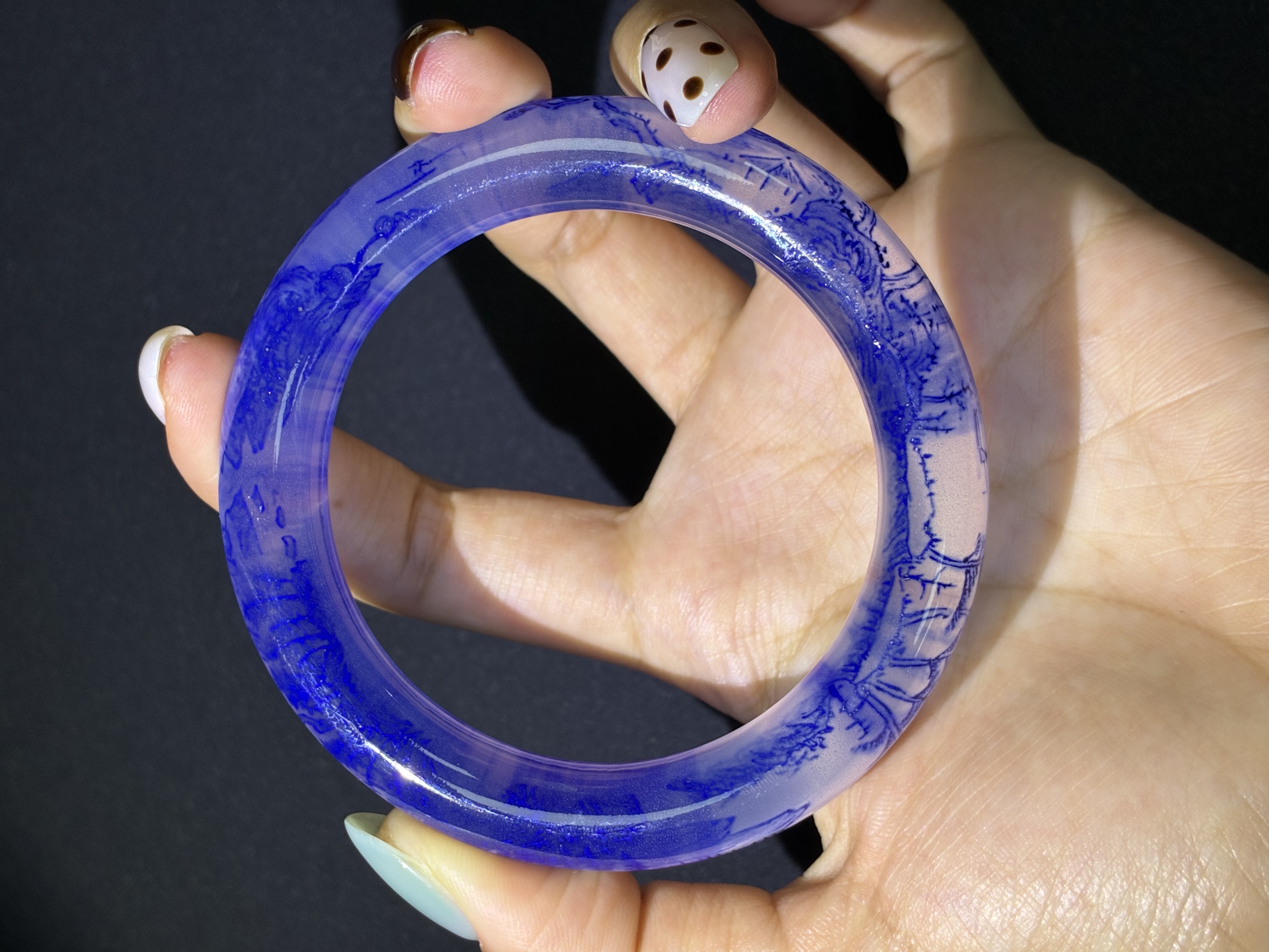 Lab-Grown White Sapphire Bangle