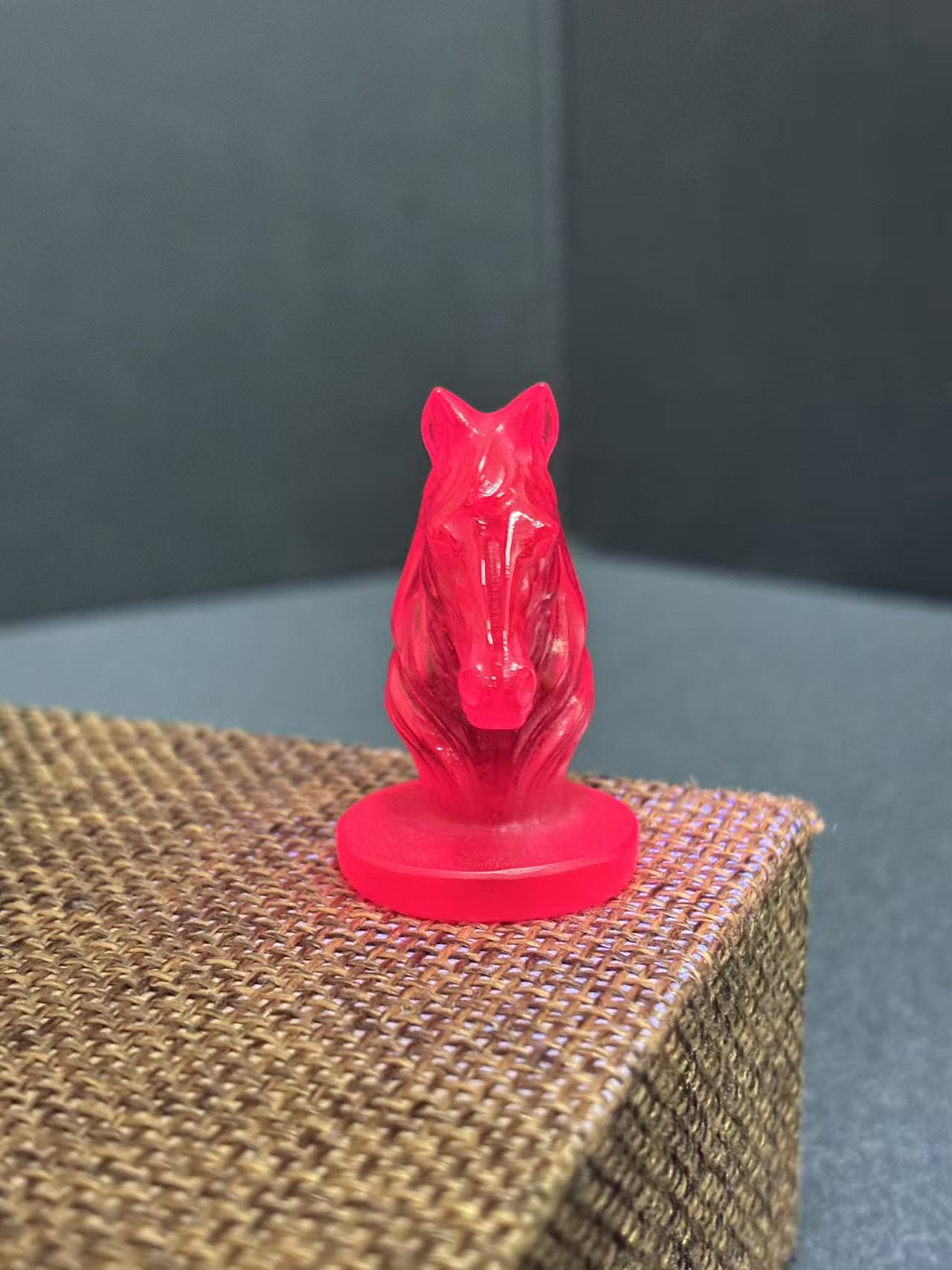 Horse Head Bust — Lab-Grown Ruby