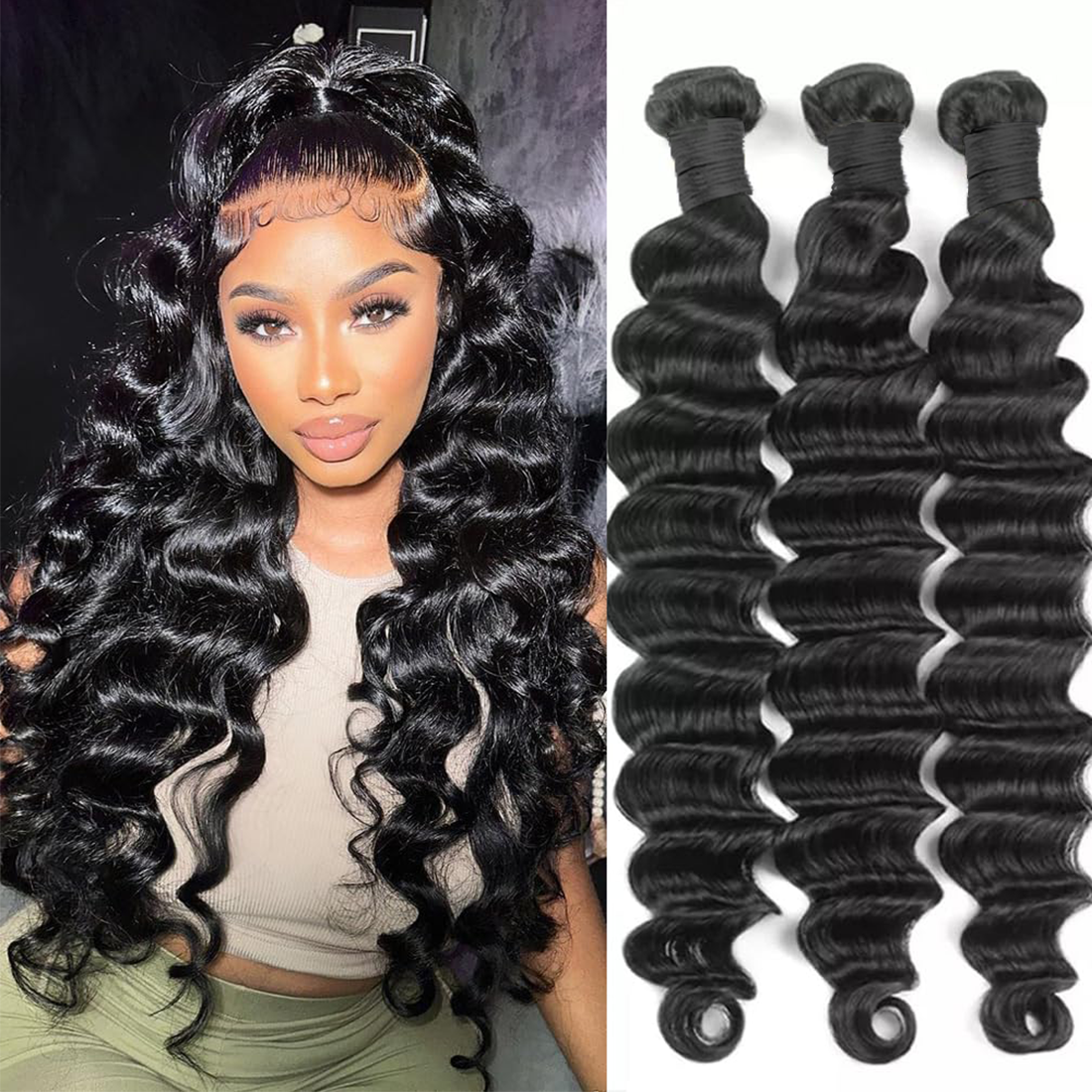 Serenity Loose Deep Wave Bundles 100% Virgin Human Hair Bundles
