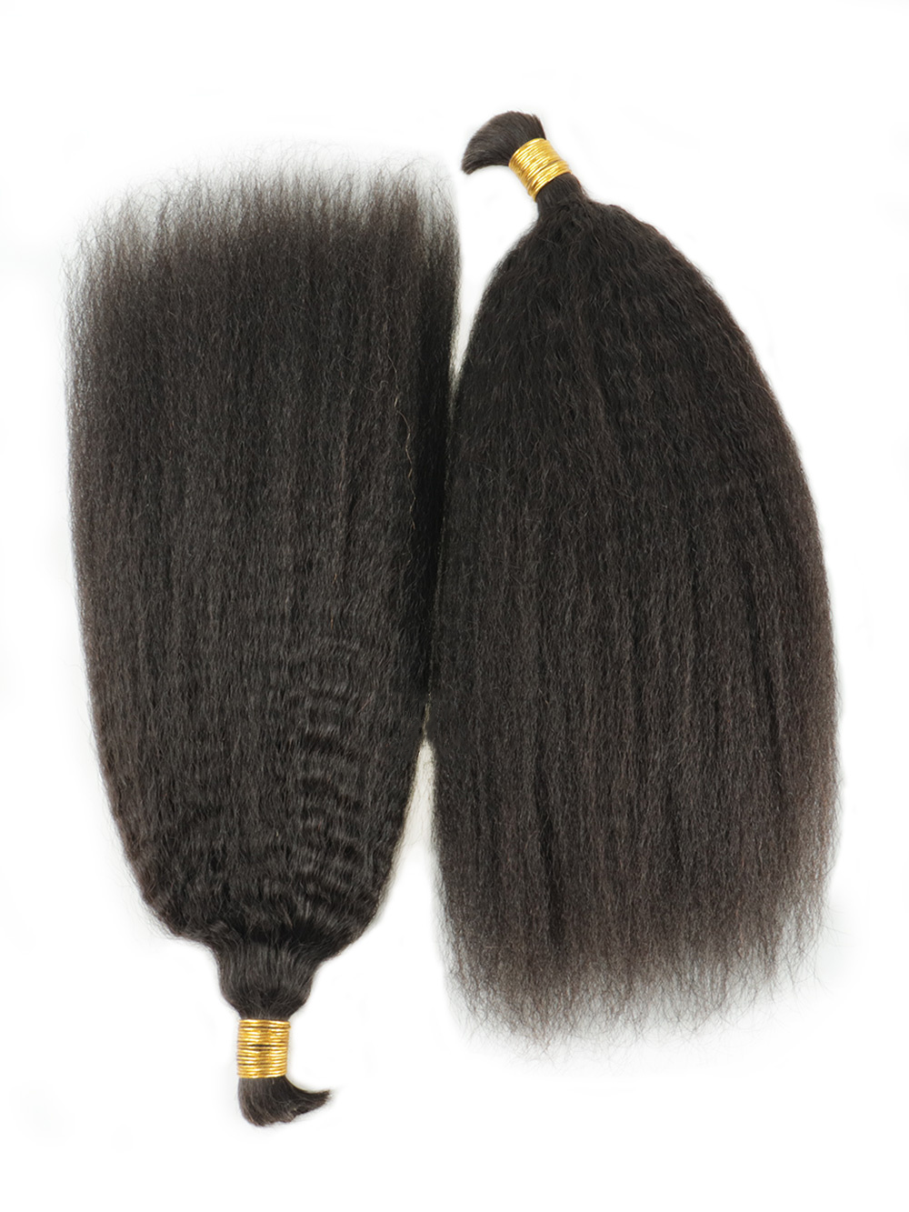 Quinn Boho Kinky Straight Bulk Human Hair Braiding Extensions