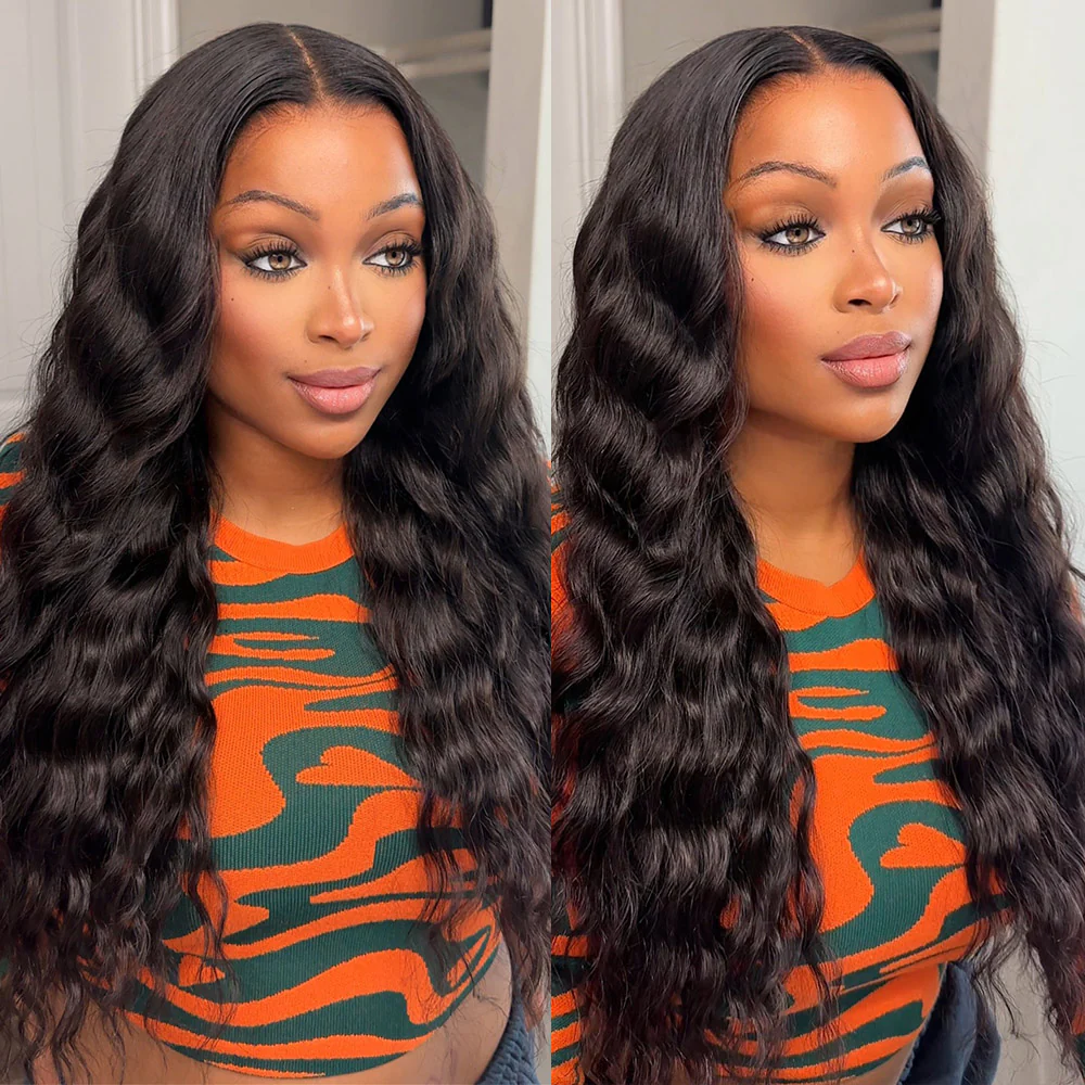 Willow Bleached Knots Glueless Bohemian Curly 13x6 Lace Front Human Hair Wigs Pre Plucked with Drawstring