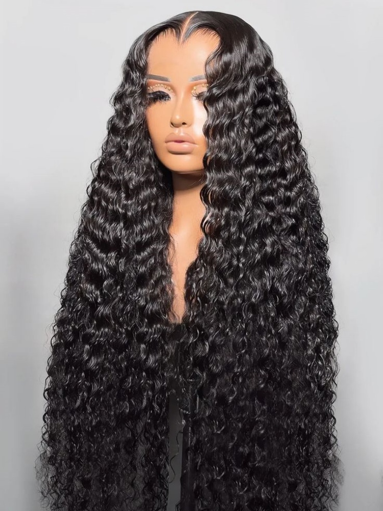 Kinsley Bleached Knots Glueless Deep Wave 13x6 Lace Front Human Hair Wigs With Drawstring Pre Plucked
