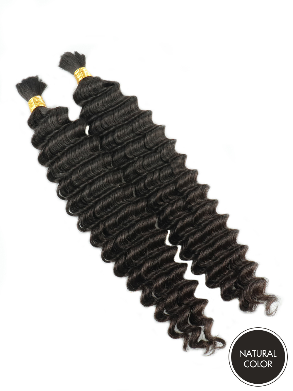 Leah 100% Brazilian Virgin Hair Boho Deep Wave Bulk for Braiding Extensions