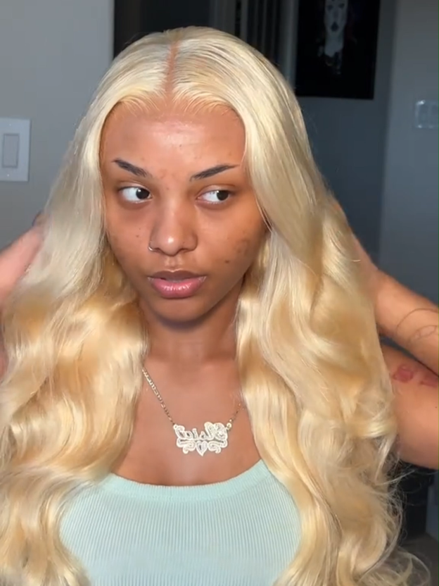 Nova 200% Density 613 Blonde Body Wave Wig Human Hair 13x6 Transparent Lace Front Wigs Glueless Wigs