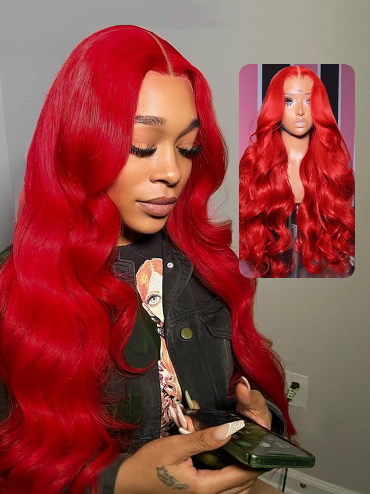 Aria Red Wig Body Wave Wig 13x4 Lace Front Wig Human Hair