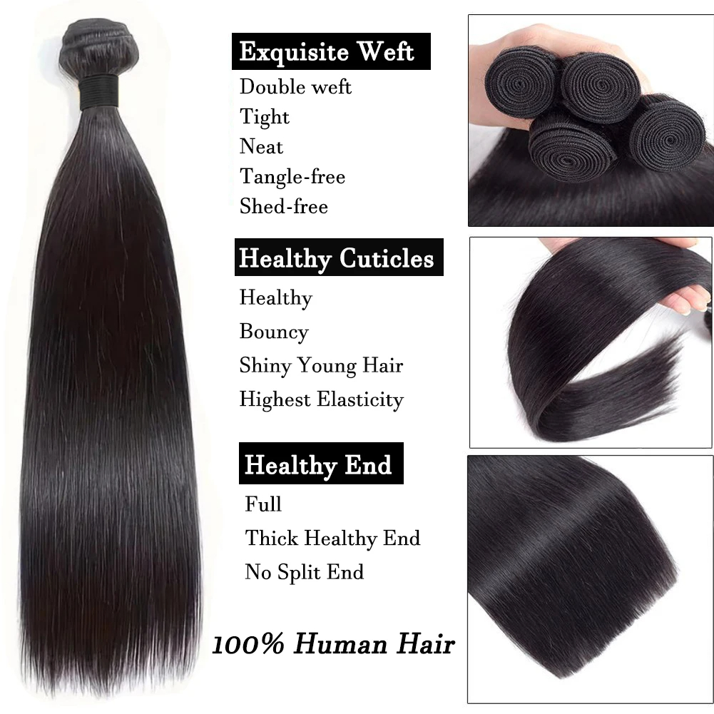 Sadie Straight Hair Bundles 100% Virgin Human Hair Bundles