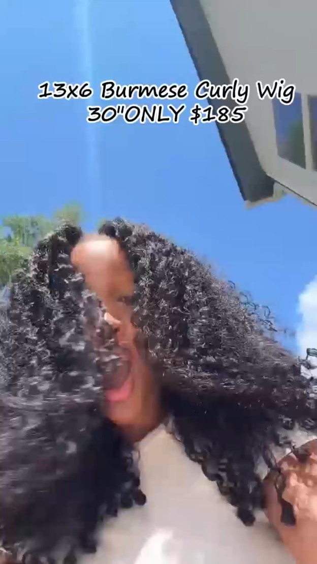 Sarah Glueless Burmese Curly Wig with Drawstring Pre Bleached Knots 250% 13x6 Lace Frontal Wigs Human Hair Pre Plucked