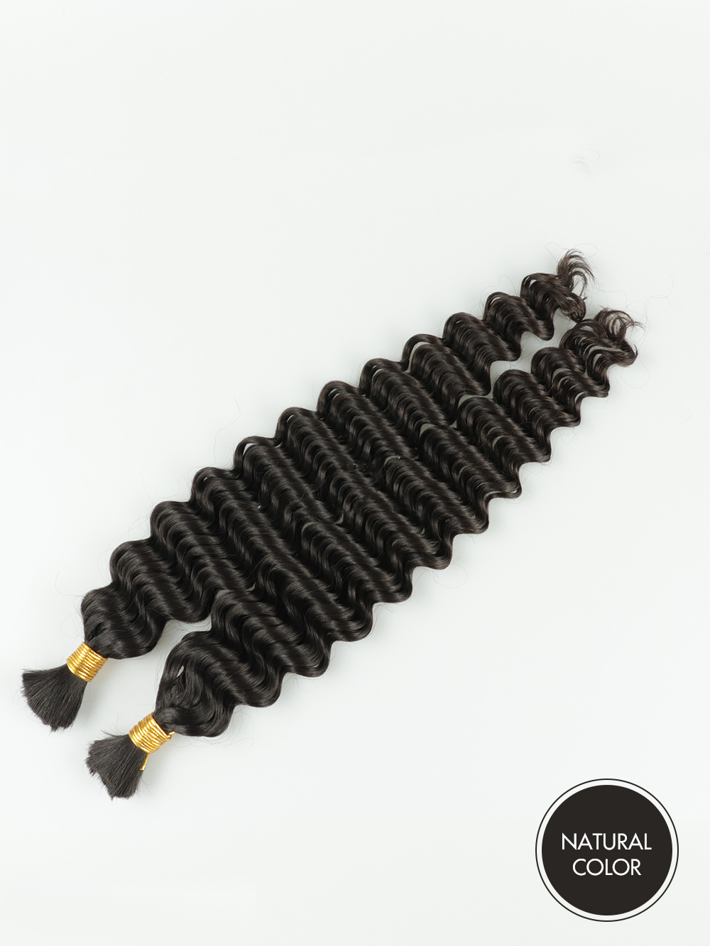 Leah 100% Brazilian Virgin Hair Boho Deep Wave Bulk for Braiding Extensions