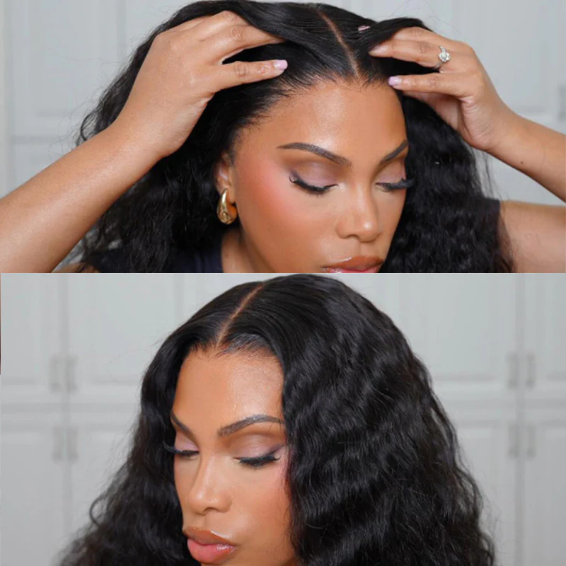 Willow Bleached Knots Glueless Bohemian Curly 13x6 Lace Front Human Hair Wigs Pre Plucked with Drawstring