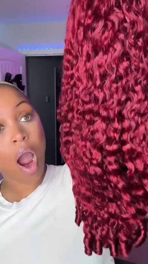 Zendaya #99J Burgundy Burmese Curly Wig Bleached Knots Glueless Wigs 13x4 13x6 Lace Front Human Hair Wigs Pre Plucked